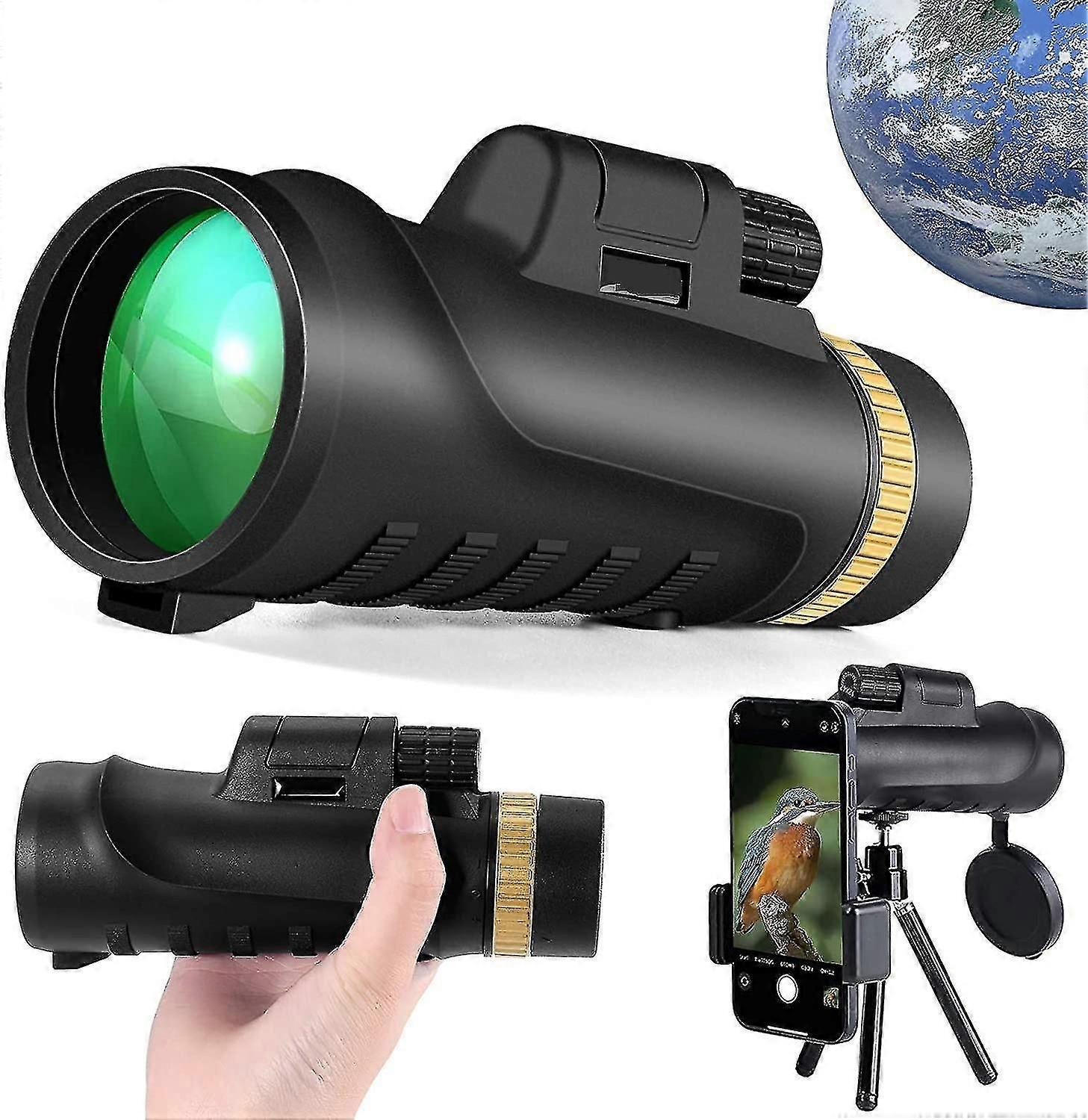 12X42 Compact Monocular Binoculars, Starscope Telescope