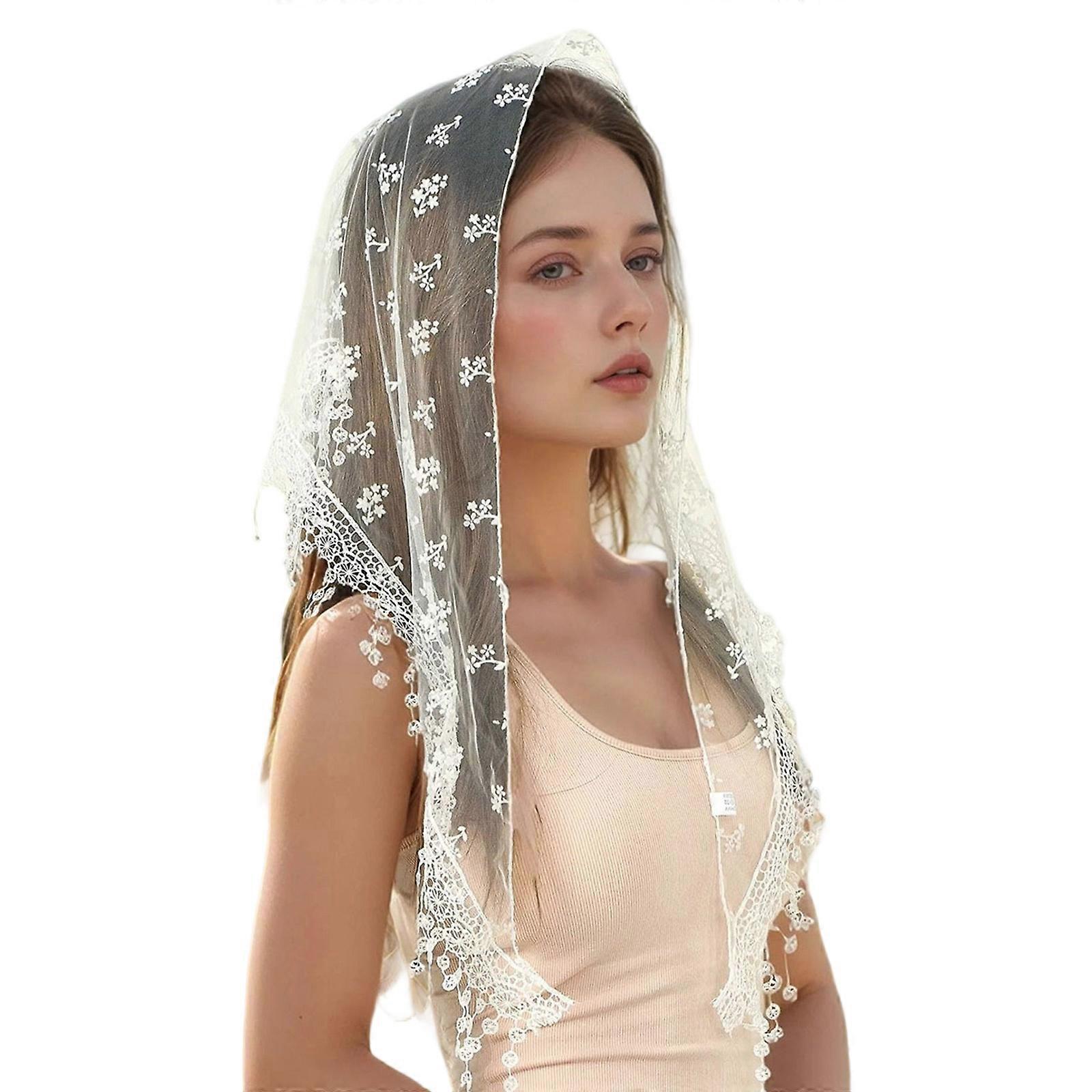 Reusable Three-Panel Wedding Headpiece Constructed From Strong Net Fabric Perfect For Photography  White