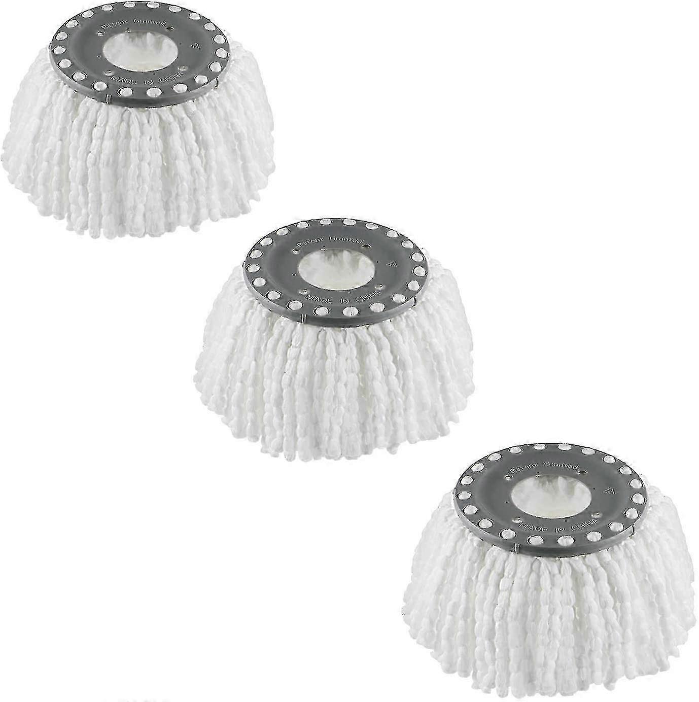 Pack de 3 Premium Replacement Mop Heads Refill For 360 Rotating Round Spin Magic Mop-mxbc