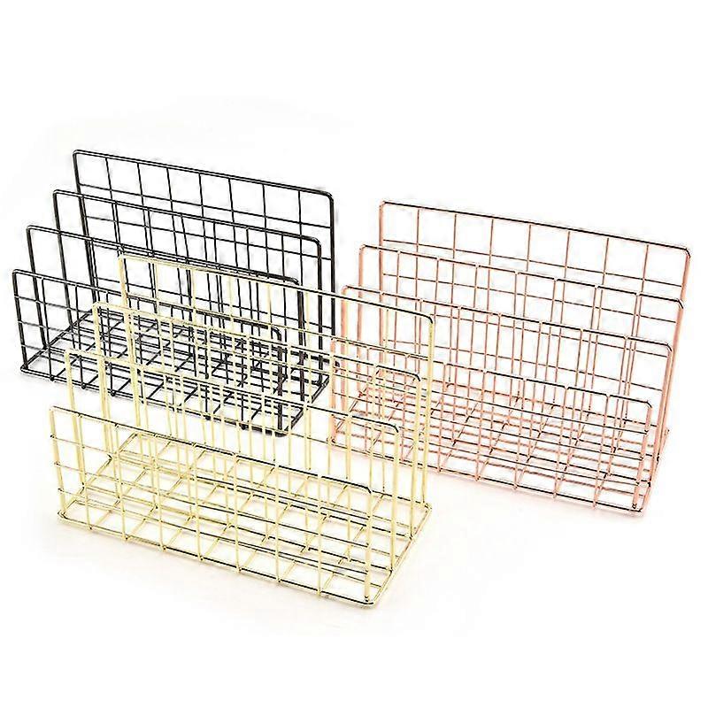 Stand Wrought Iron Bookshelf Desktop Decoration Storage Rack Shelf