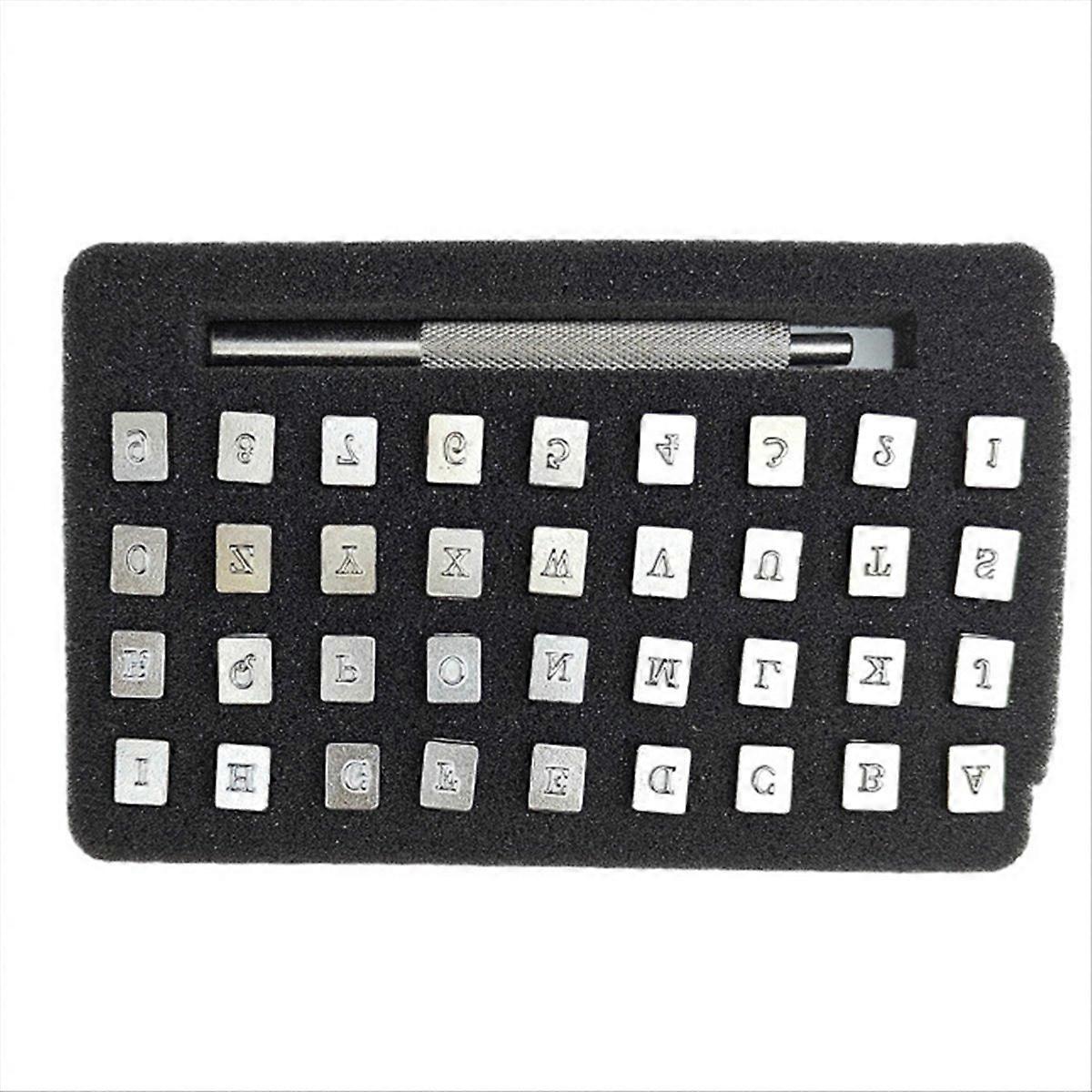 DIY Leather Stamp Engraving Craft Tools, Alphanumeric Stamp Leather Craft,6mm