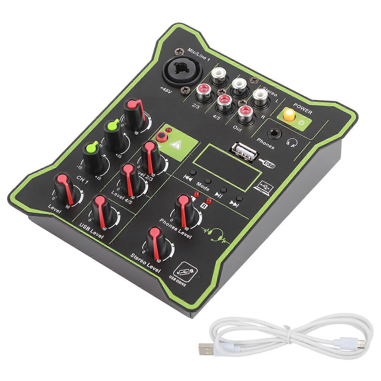 Portable Mixing Consol Quick Response Good Tuning Performance Accurate Calculation 5 Channel Mixer