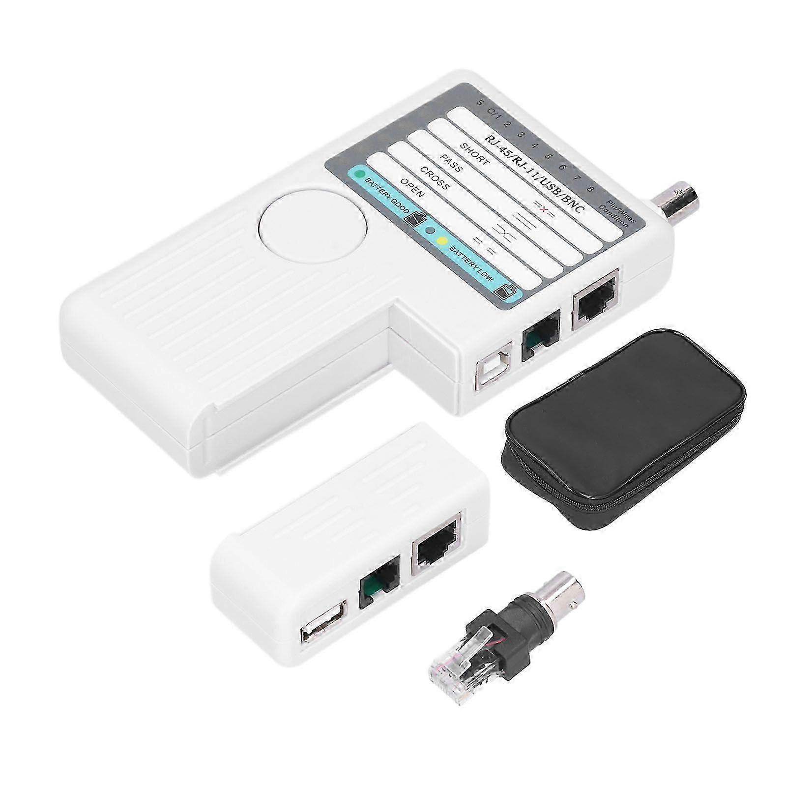 NF3468 4 in 1 Network Cable Tester Cable Continuity Tester for RJ11 RJ45 USB BNC LineHwy