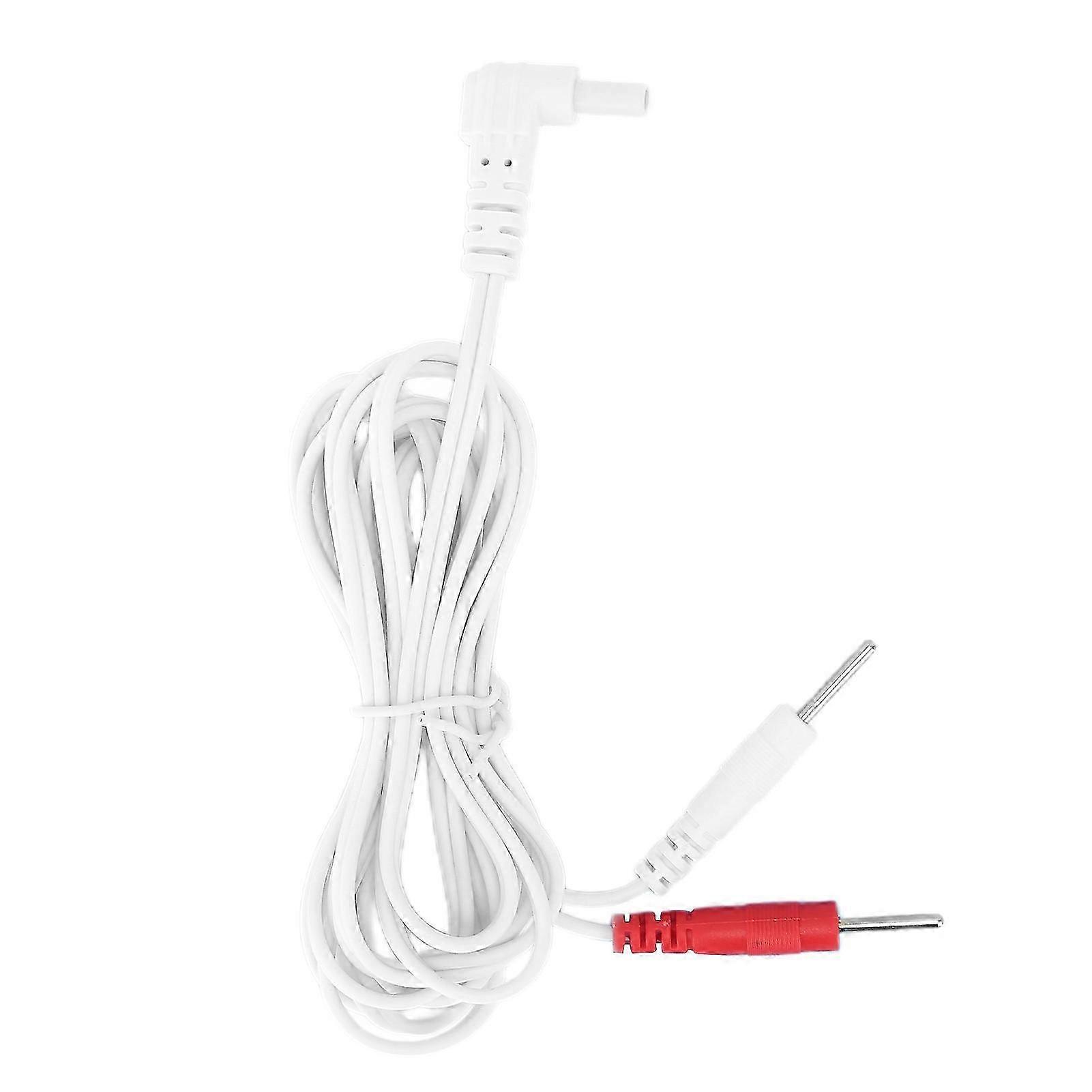 2 In 1 Portable Massage Machine Electrode Wire Replacement Electrode Lead Wires Connector Cables