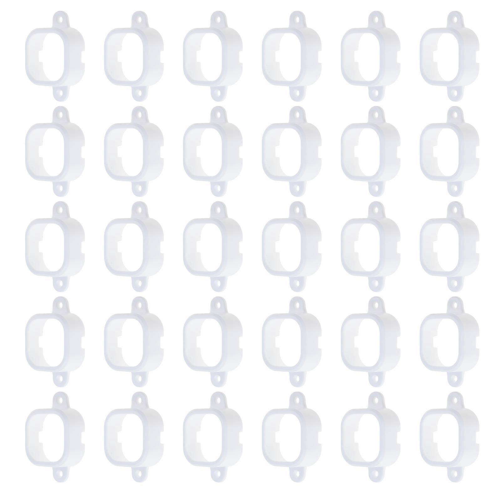 30Pcs Plastic LED Light Mounting Brackets Courtyard LED Light Fixed Bracket for H705 Outdoor LED Light Mounting Clip Multicolor