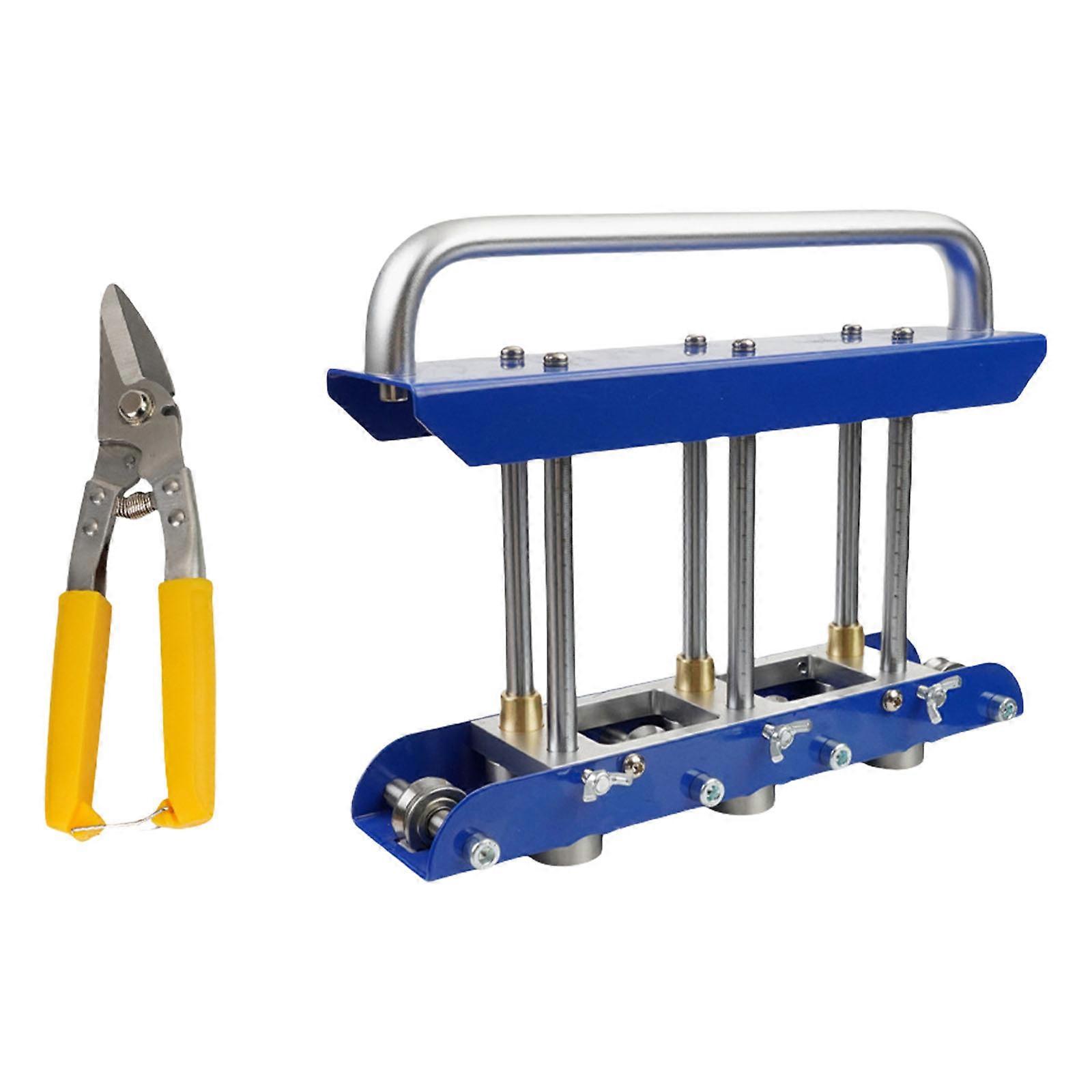 Precise Metal Forming Tool With 6Reinforced Columns Adjustable Depth Measurement For Roofing Sheet Bending Tool  Blue