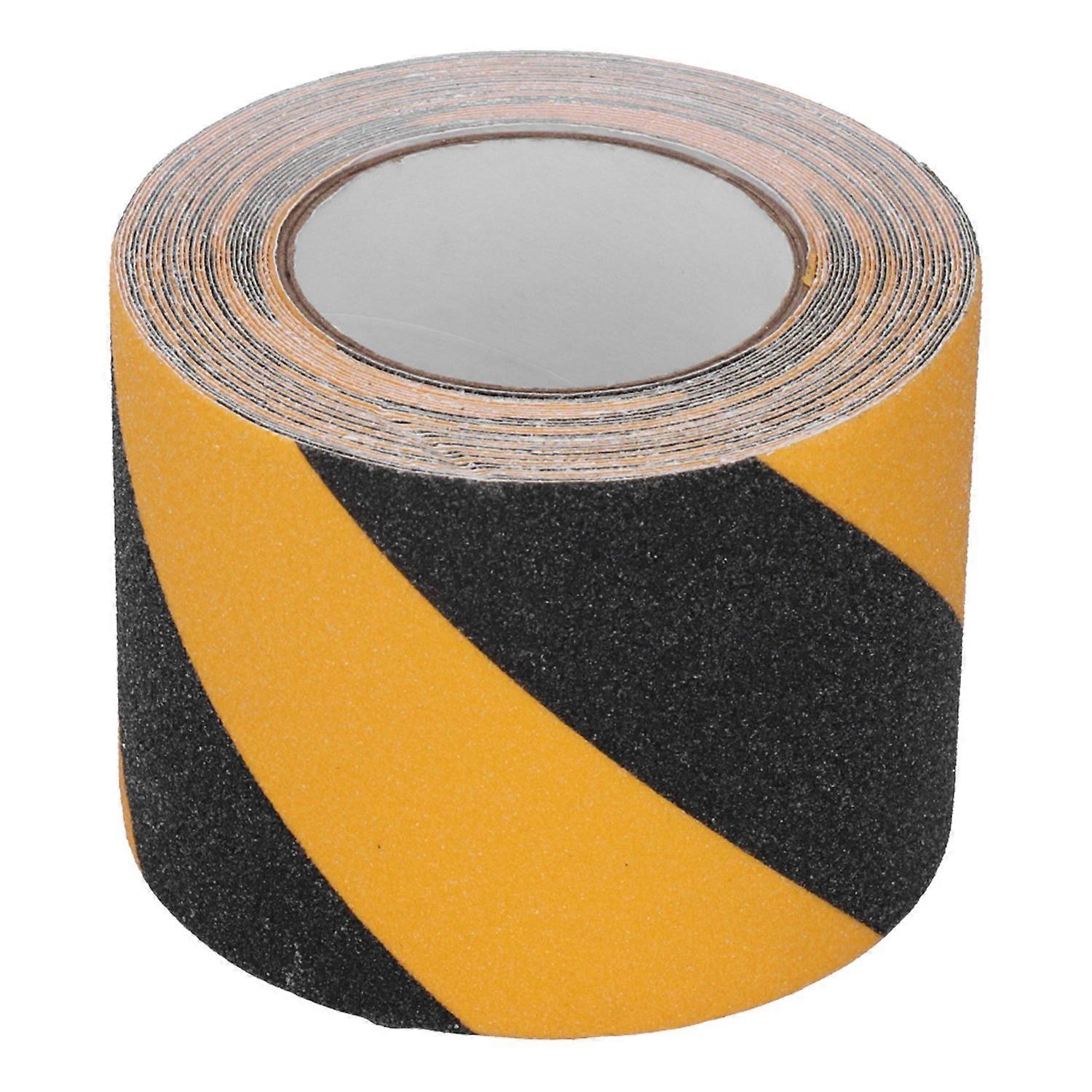 Yellow and Black Tape Safety Marking Adhesive NonSlip Warning Stripe for Floor Walls Pipes