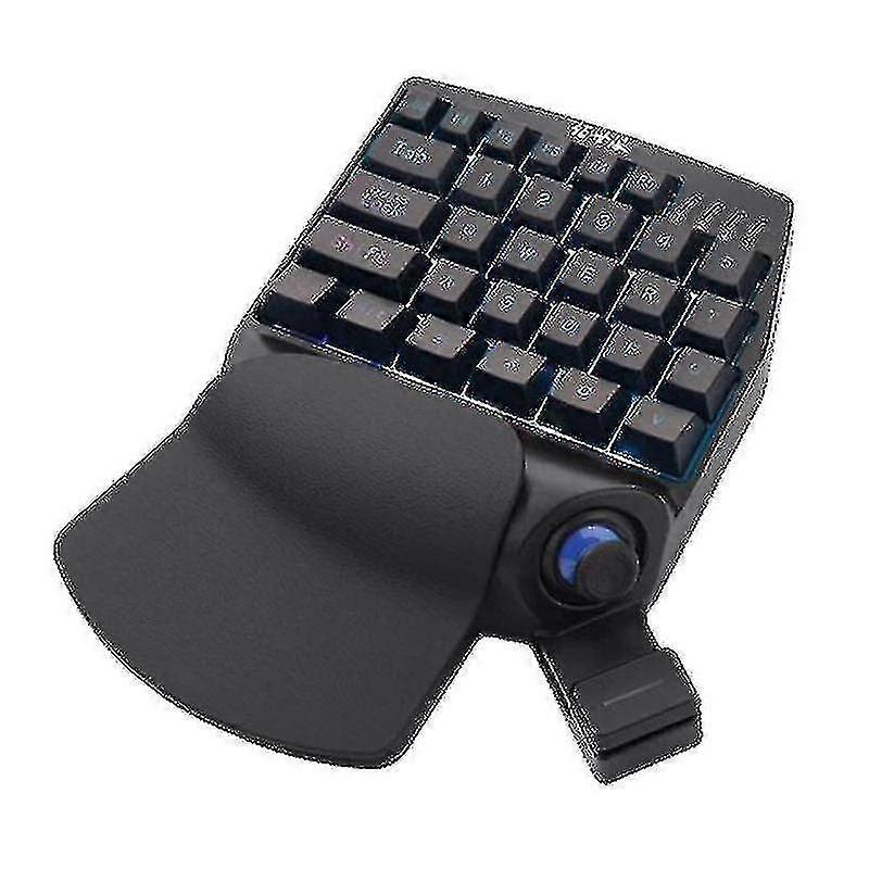 Wired Gaming Keyboard Mechanical Key Board One Hand Automatic Pressure Rocker Left-handed Keyboard F-eyzi
