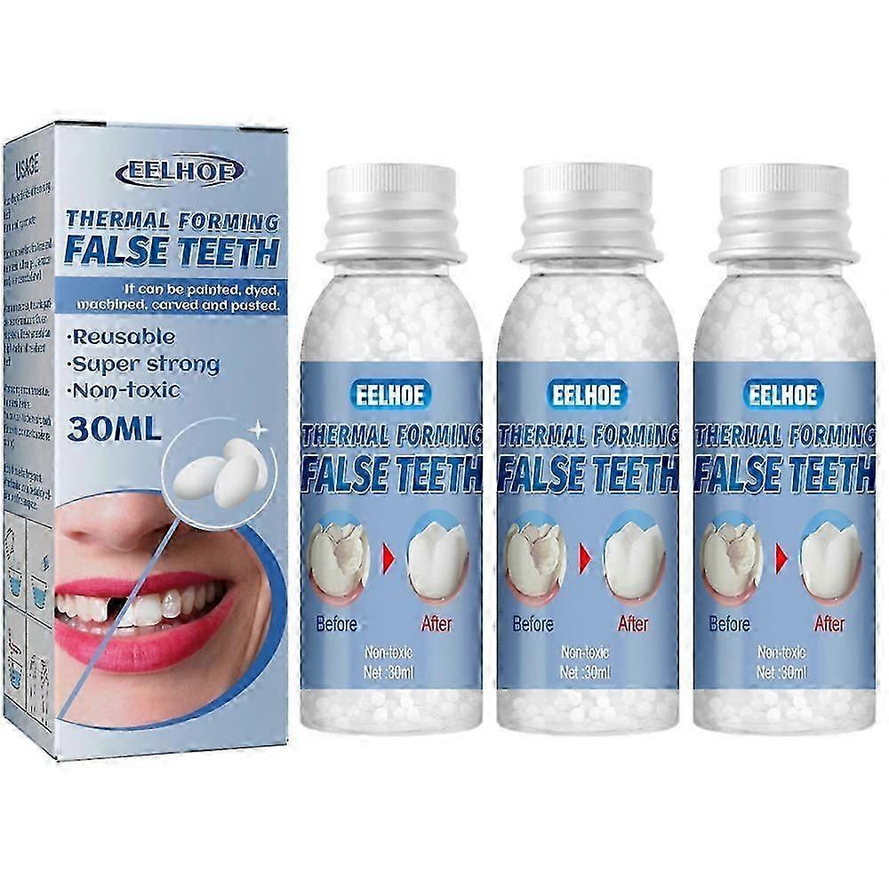 1-3pcs Temporary Tooth Repair Moldable Fix Broke Gap Teeth False Teeth Solid Glue 30ml