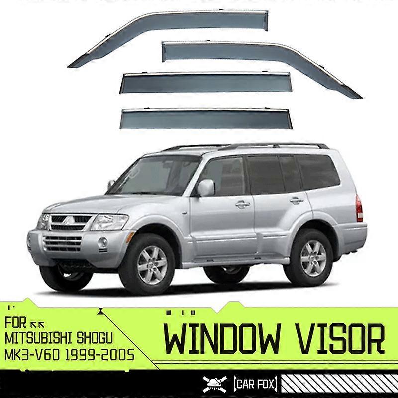 Door Visor For Mitsubishi Shogun V60 1999-2005  Window Visor Vent Wind Deflectors Visors Rain Guard Shades Visor