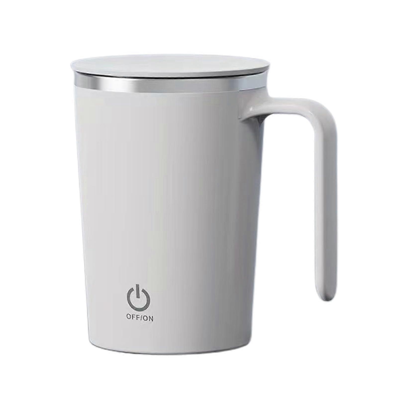 Automatic Self Stirring Coffee Mug with Gradient Design for Milkshake Mixing, Home Office Use, White