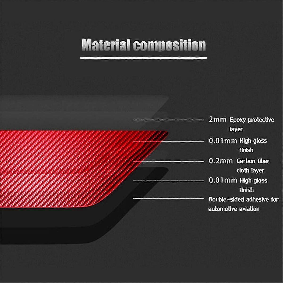 Red Carbon Fiber Automatic Gear Shift Cover Trim for