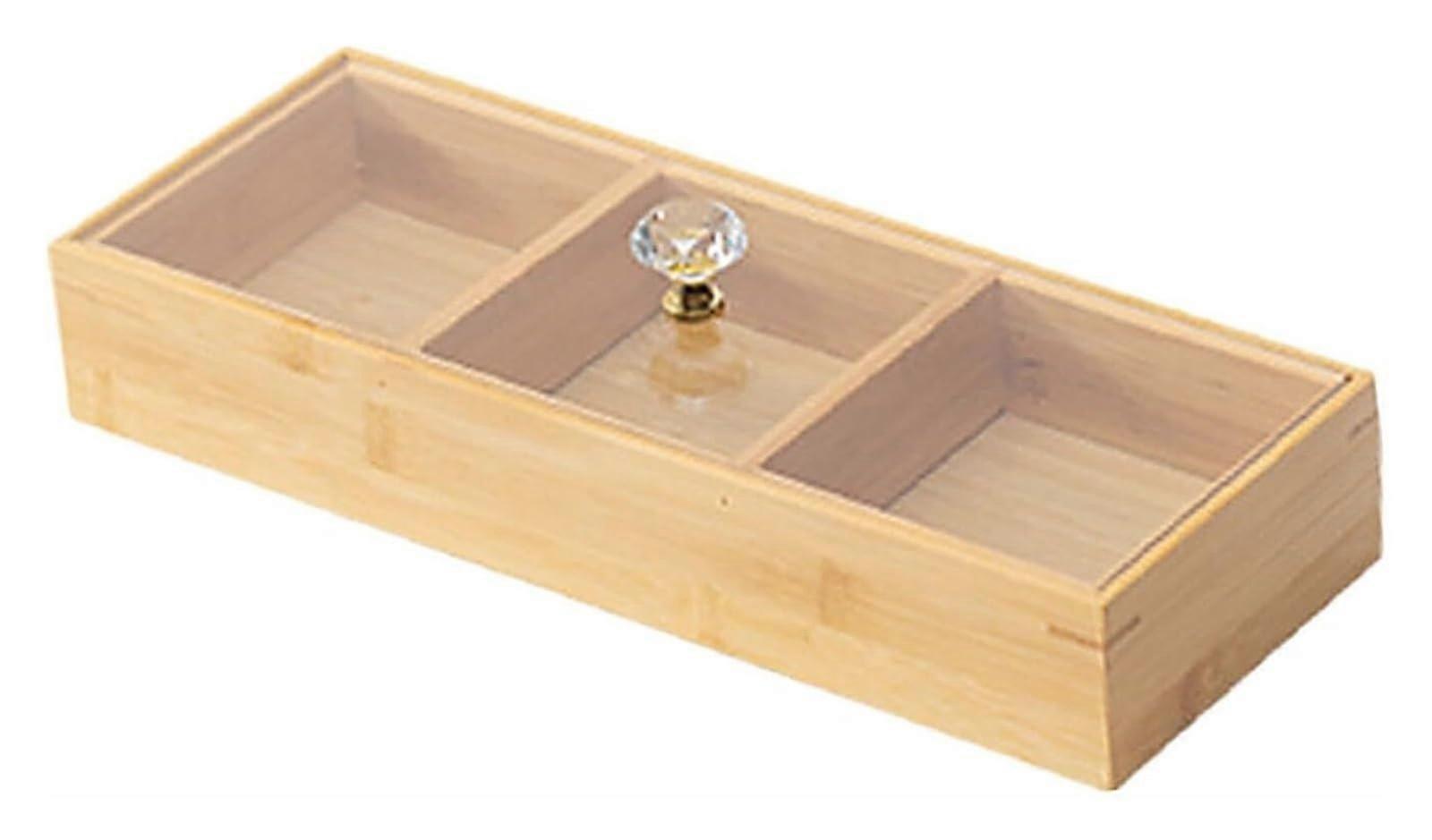 Snack Tray 9Grid Wood Storage Tray With Lid Multicolor Serving Platter For Dried Fruit And Candy Sundries