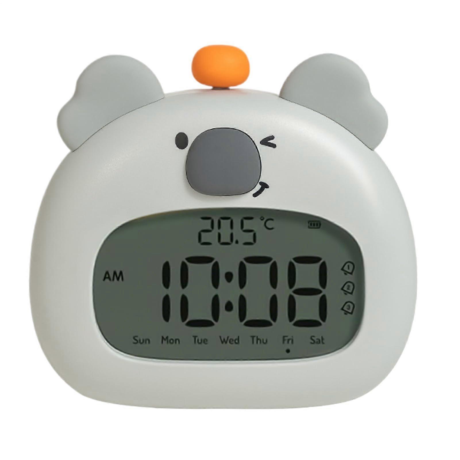 Kids Alarm Clock with Night Light and Sleep Trainer – Rechargeable Bedside Clock for Toddlers