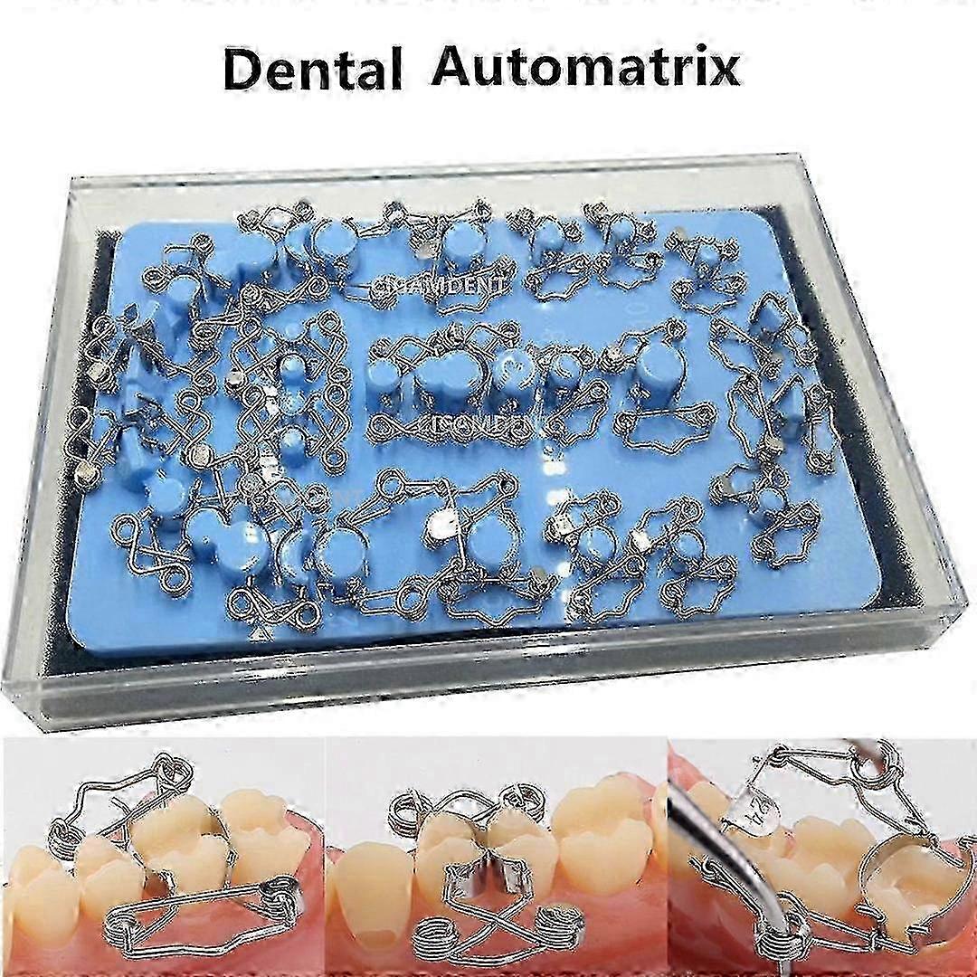 1set Matrices Dental Automatrix Matrix Bands Ring Sectional Contoured Matrices With Clip Holder Clamps Forceps