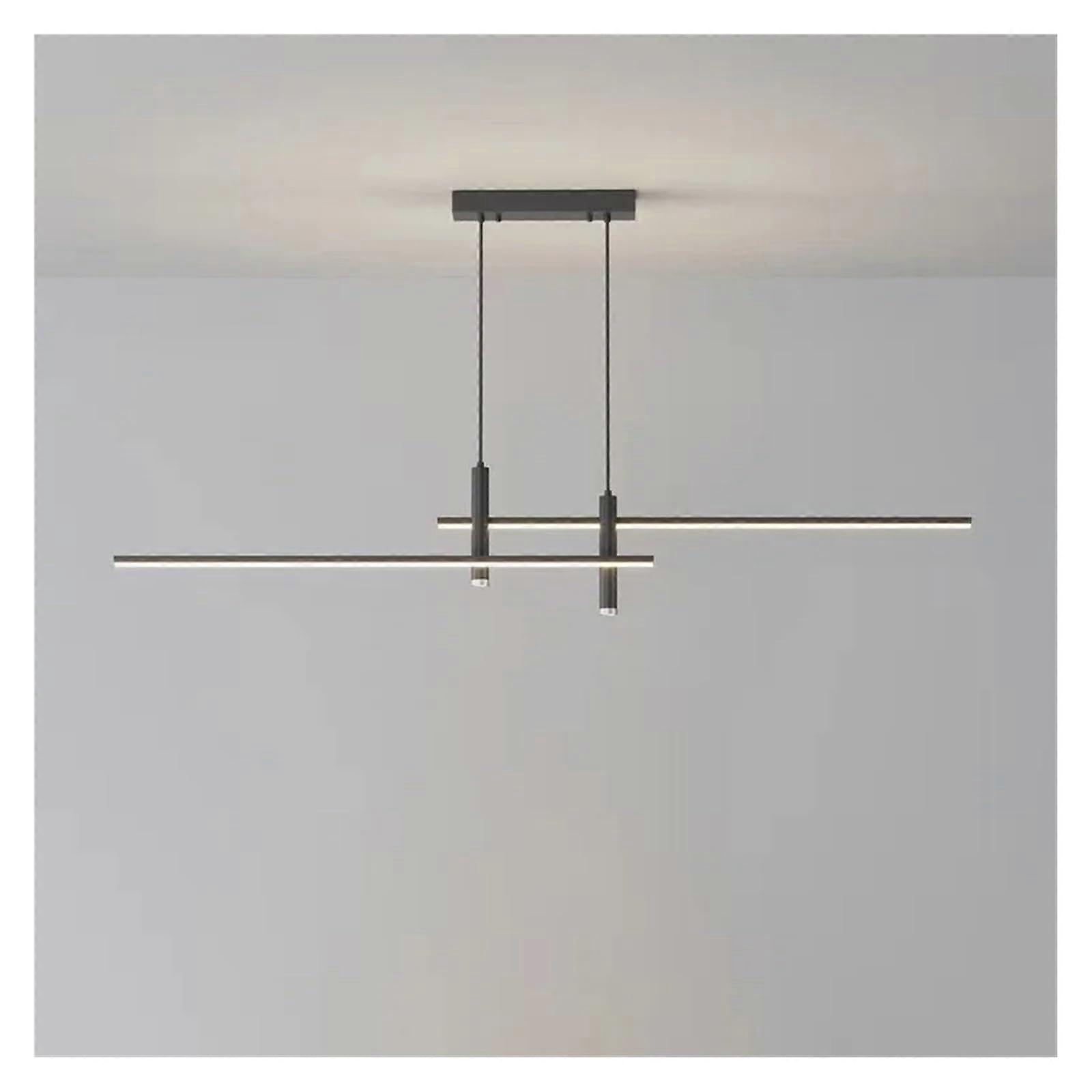 Chandelier Art  Simple Line Bar Light 120cm One Color Finish Restaurant Table Light Long Strip Designer Light