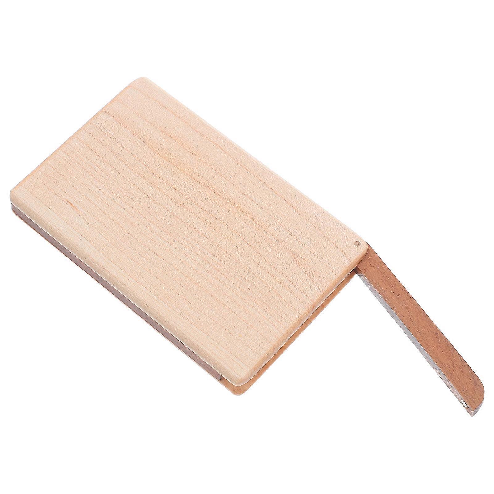 Wood Business Card Case for Storage Use Portable Card Organizer in Beige