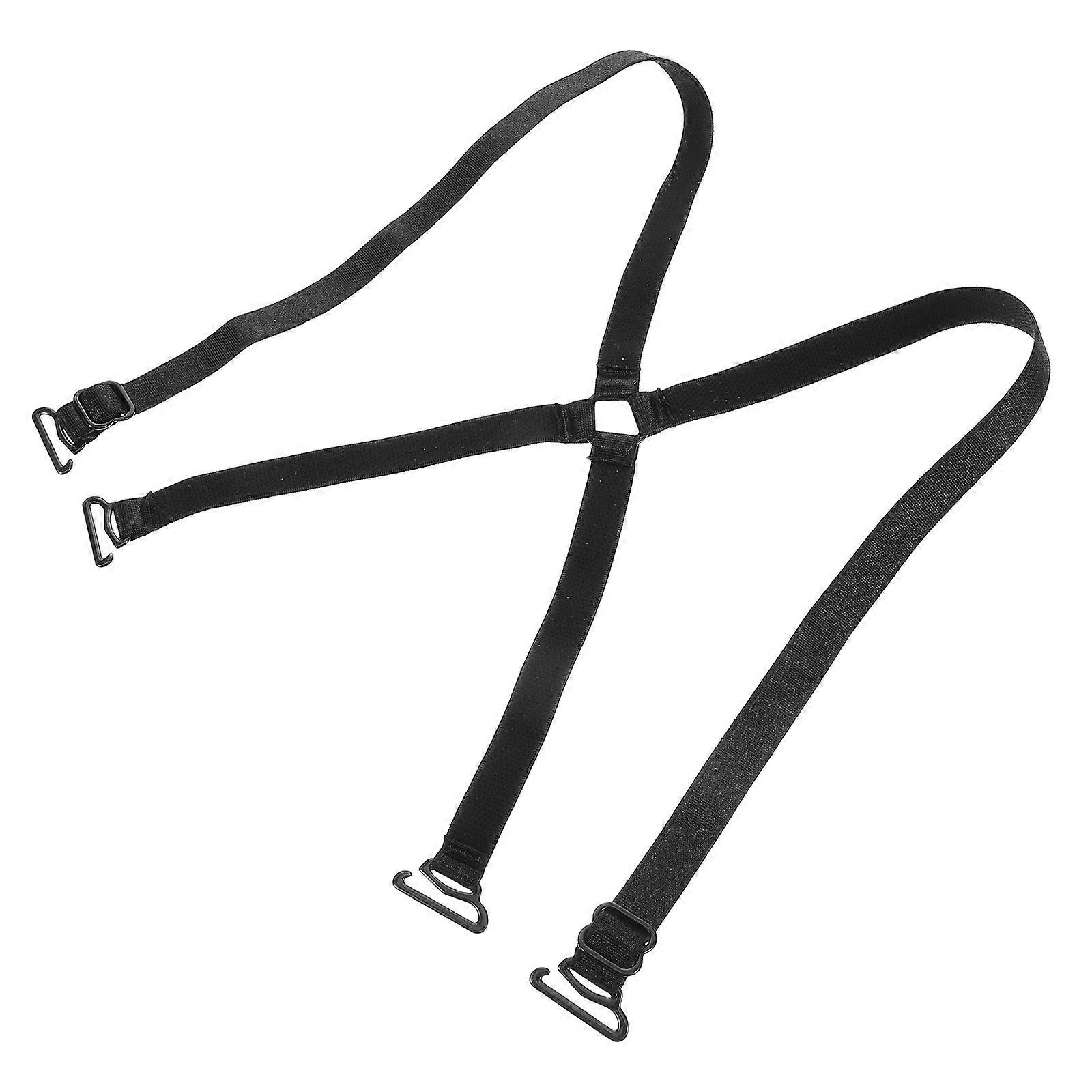 Adjustable Bra Strap Cross Back for Women Stretchable Bra Strap Black
