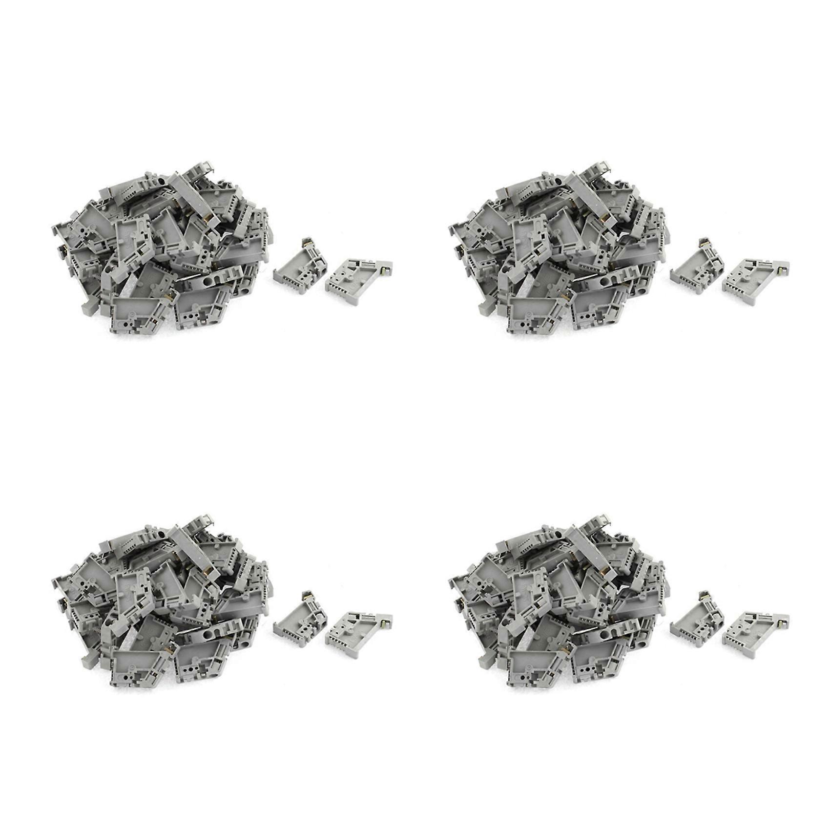 200Pcs 35mm DIN Rail Terminal Block End Stopper Mounting Clips