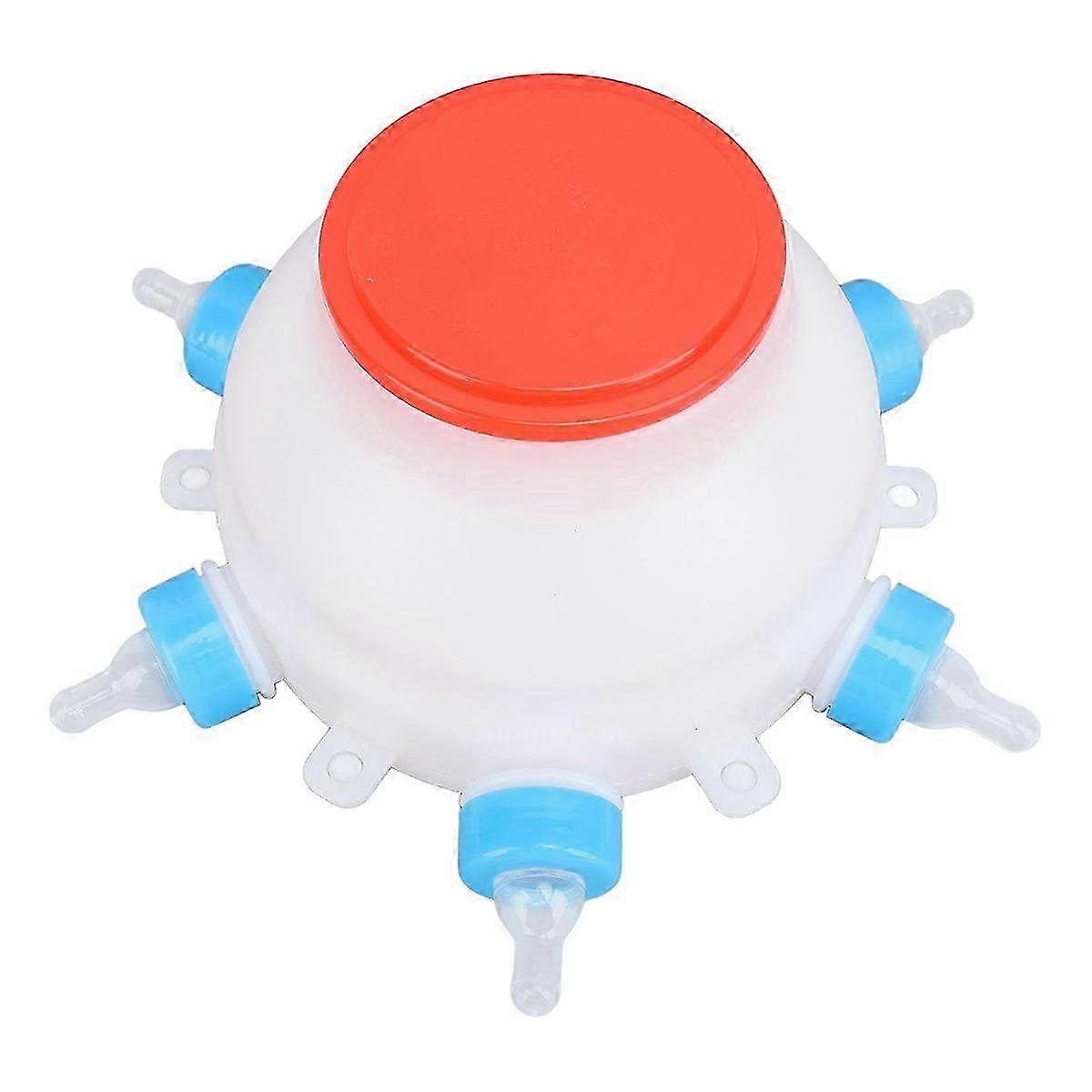 Feeding bottle for piglets with 6 nipples