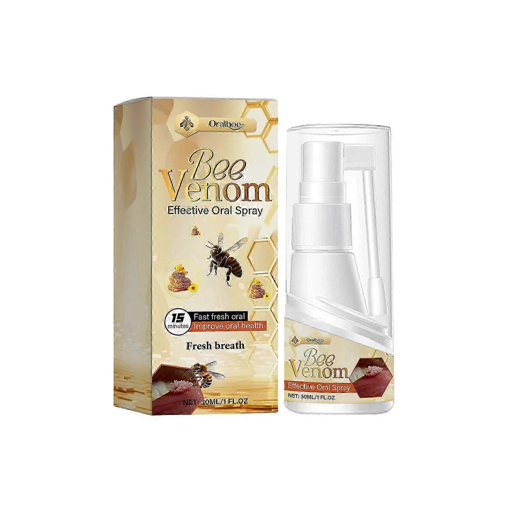 Bee Venom Mouth Spray  LongLasting Fresh Breath, Gentle NonSticky Formula, Portable 30ml for OntheGo Freshening, Easy to Use  Refreshing