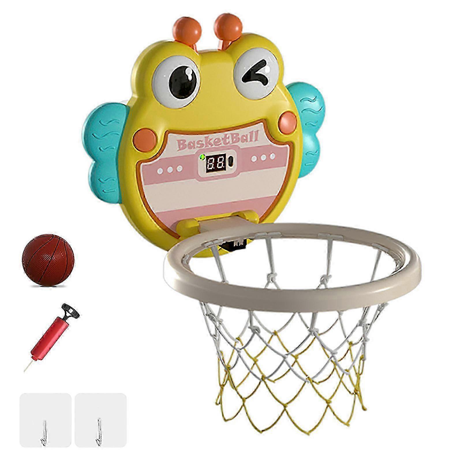 A children's basketball hoop set, easy to assemble, fun parent-child toy, with scoring device, basketball game.