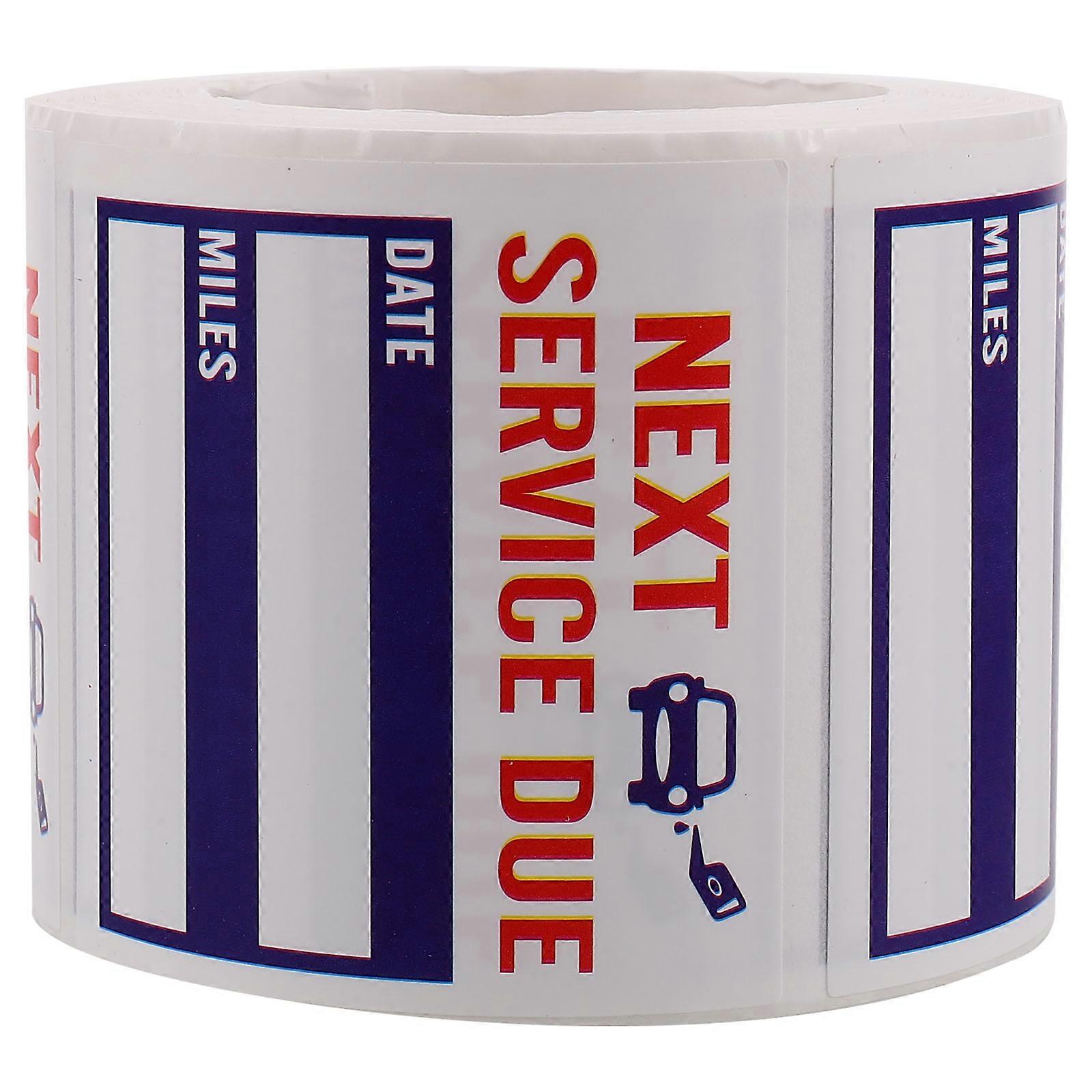 1 Roll of Oil Change Sticker Vehicle Maintenance Service Label Auto Change Tag