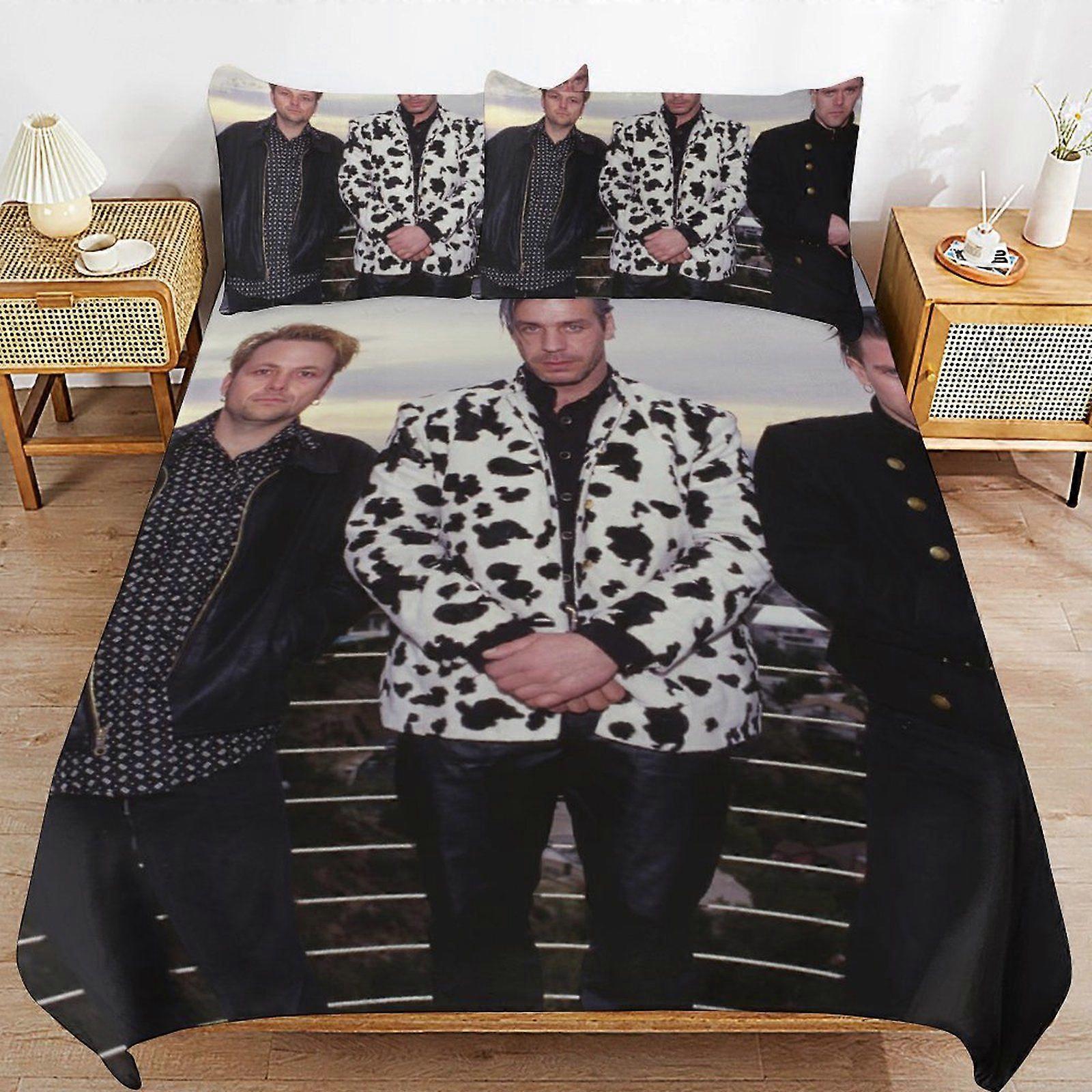 1663QS Rammstein Breathable Bedding Solution Soft Surface Zipper Durable Thread Duvet Cover Sets Comfort Sleep AP1663