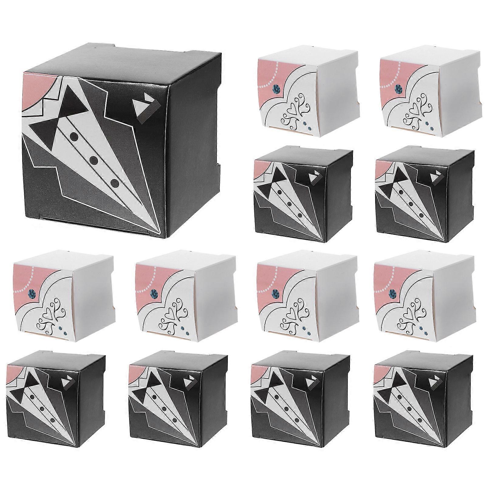 Cube Elegant Candy Boxes With Design For Events And Gift Packaging In Various Colors 100Pcs
