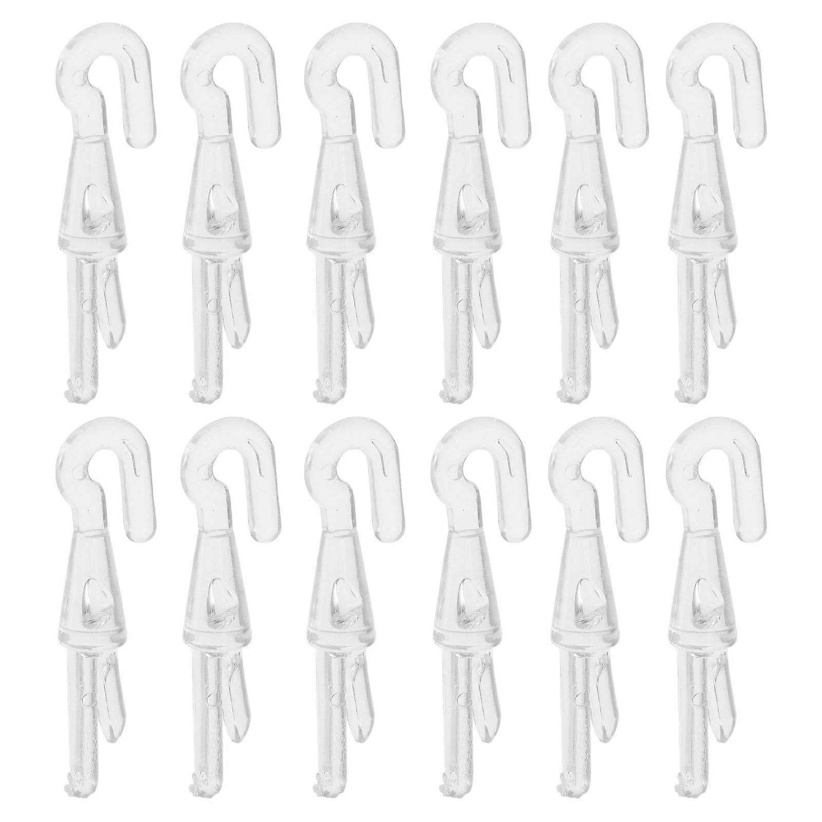 Blind Wand Hooks Transparent for Home Use 12Pcs Blind Stick Hooks