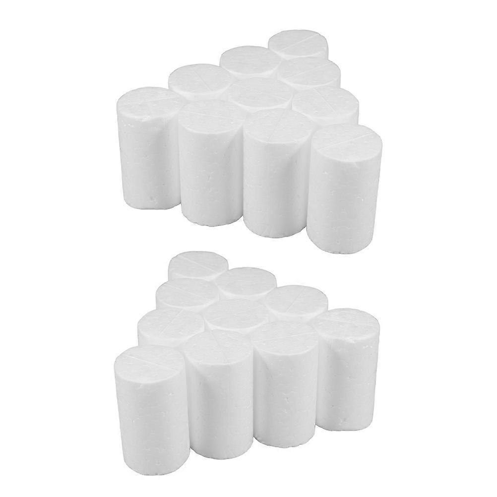 White Foam Cylinders for Modeling 20Pcs Polystyrene Cylinder Craft Rods
