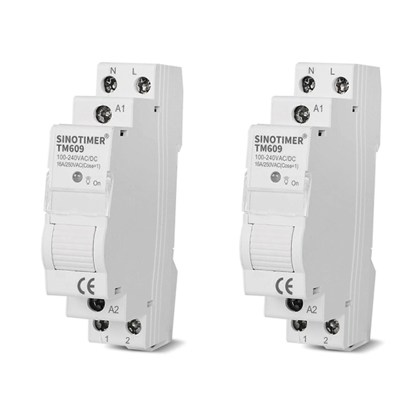 2X SINOTIMER TM609 WiFi Smart Timer Switch Tuya APP Remote Control Countdown Time Switch Home Staircase Light 220V 110V
