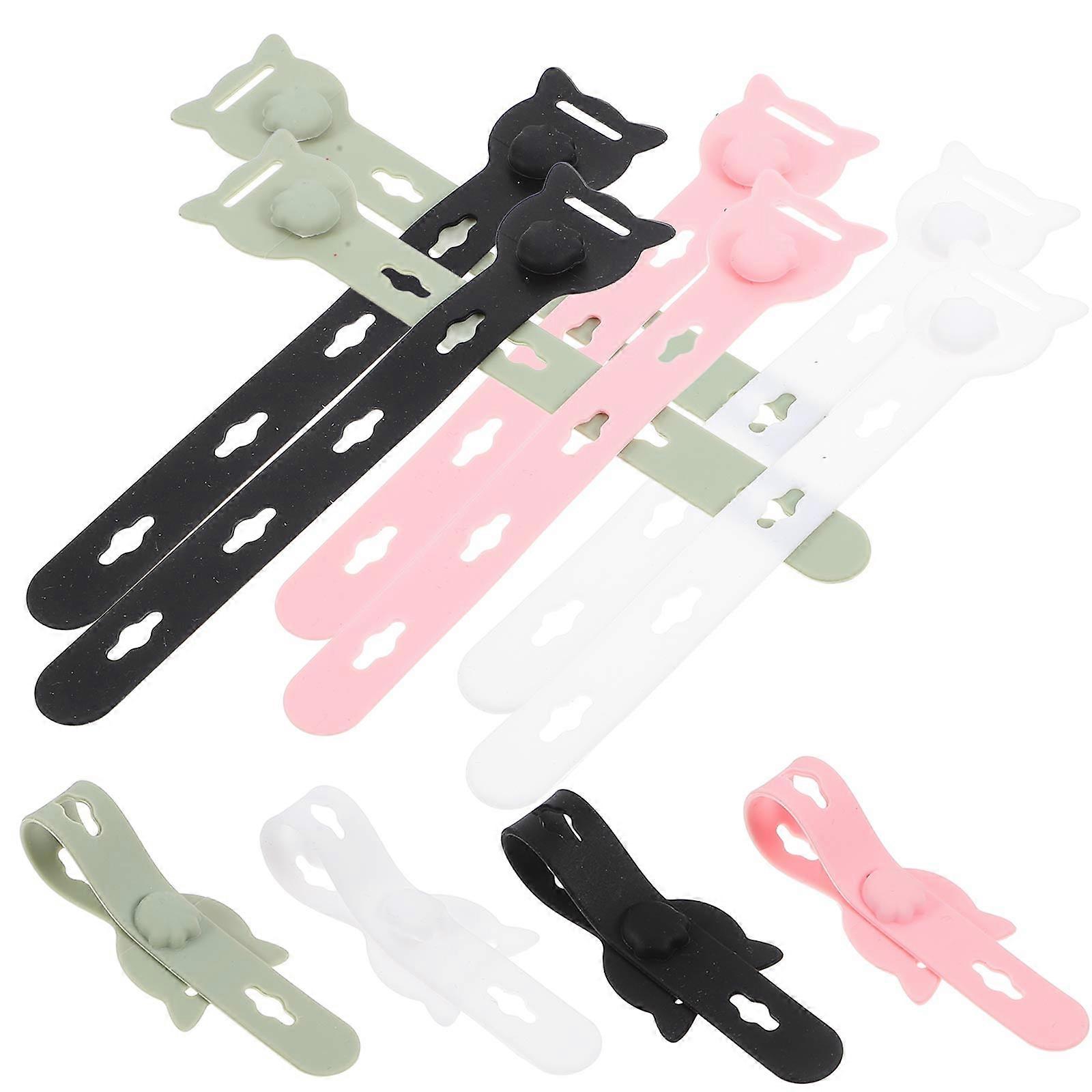Reusable Cable Ties Silicone Wire Organizers for 24Pcs Desktop Cable Management