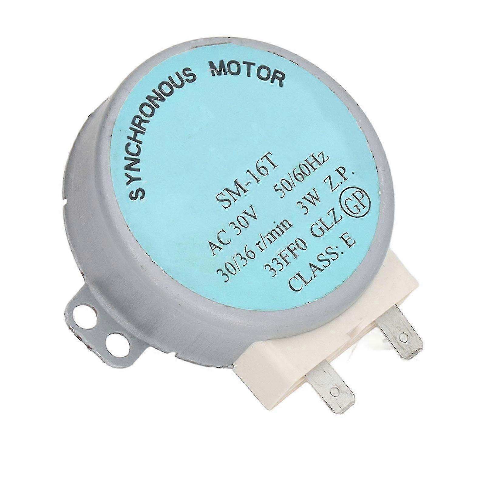 Replacement synchronous motor compatible with Galanz microwave turntable, 16T