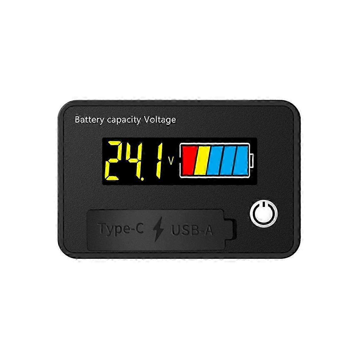 DC 8-30V LCD Digital Battery Voltmeter Capacity Indicator, D