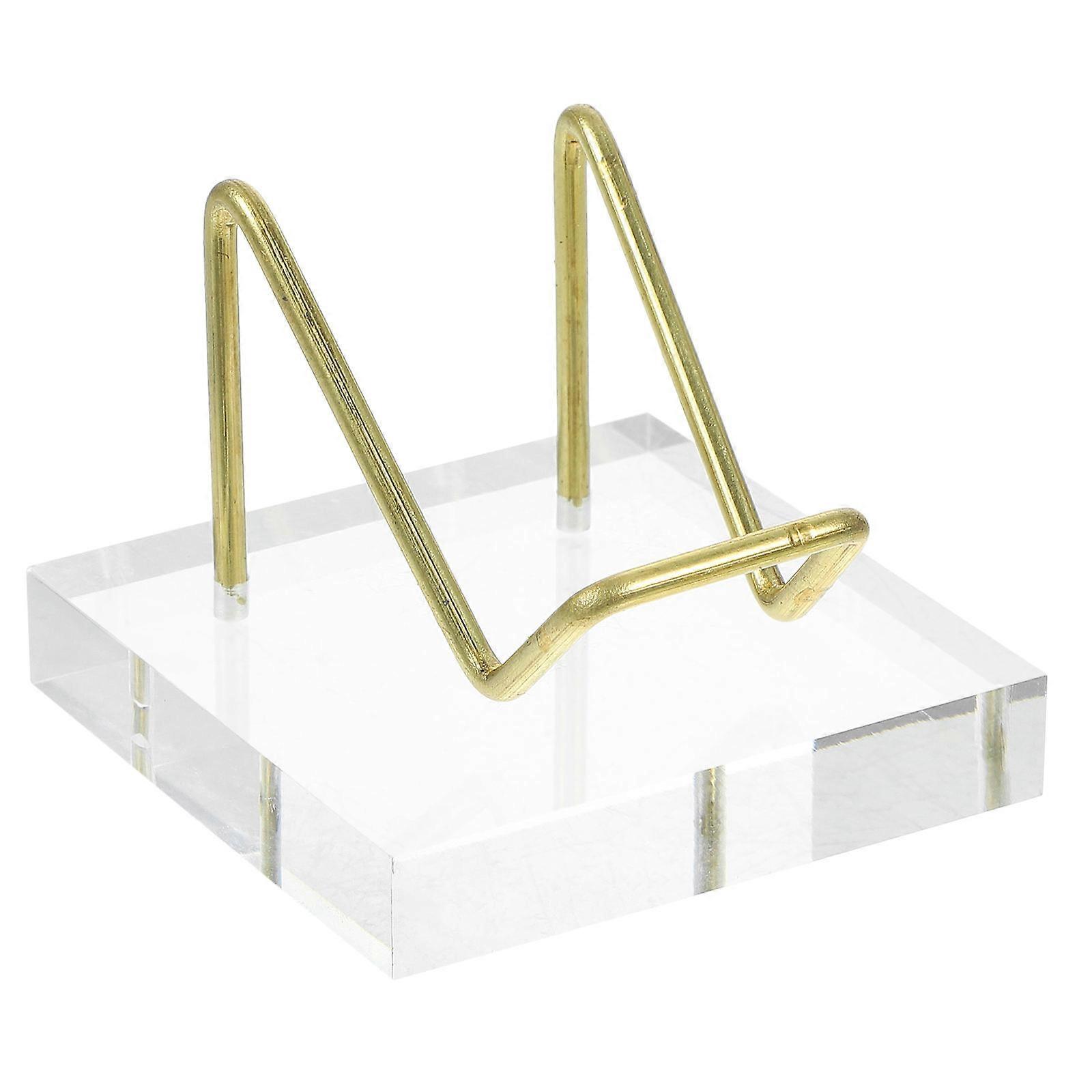 Mineral Display Stand for Gemstone Display 2Pcs Metal and Acrylic