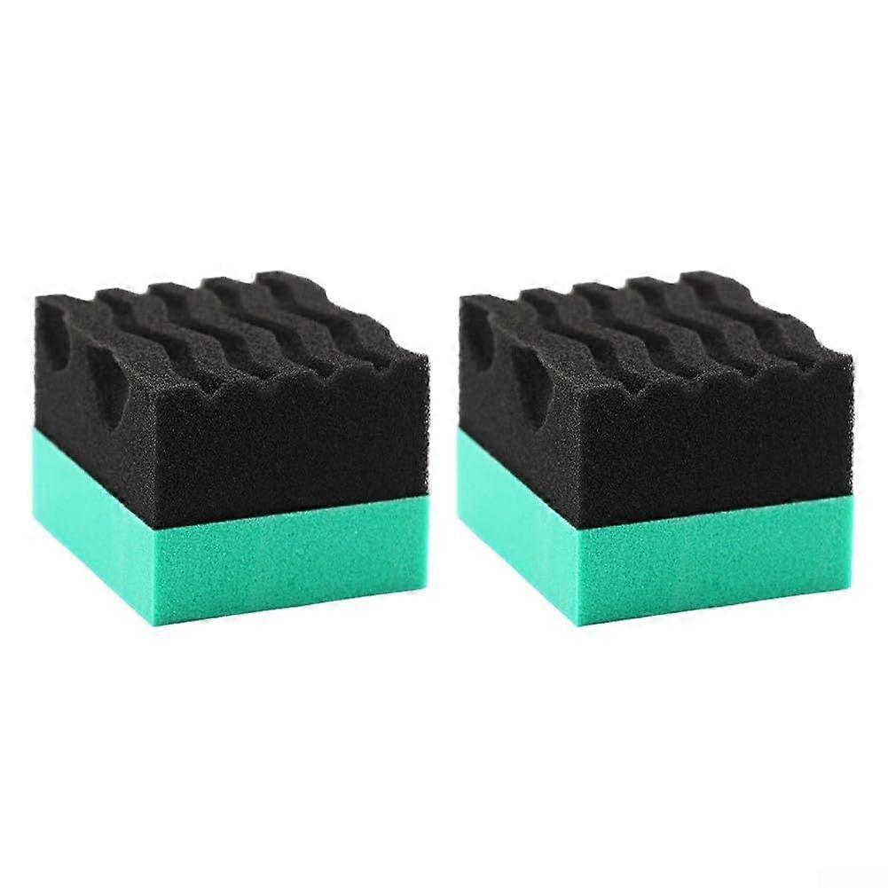 Tire Dressing Applicator 2Pack with Ergonomic Contoured Grip, Foam Sponge for Car Detailing