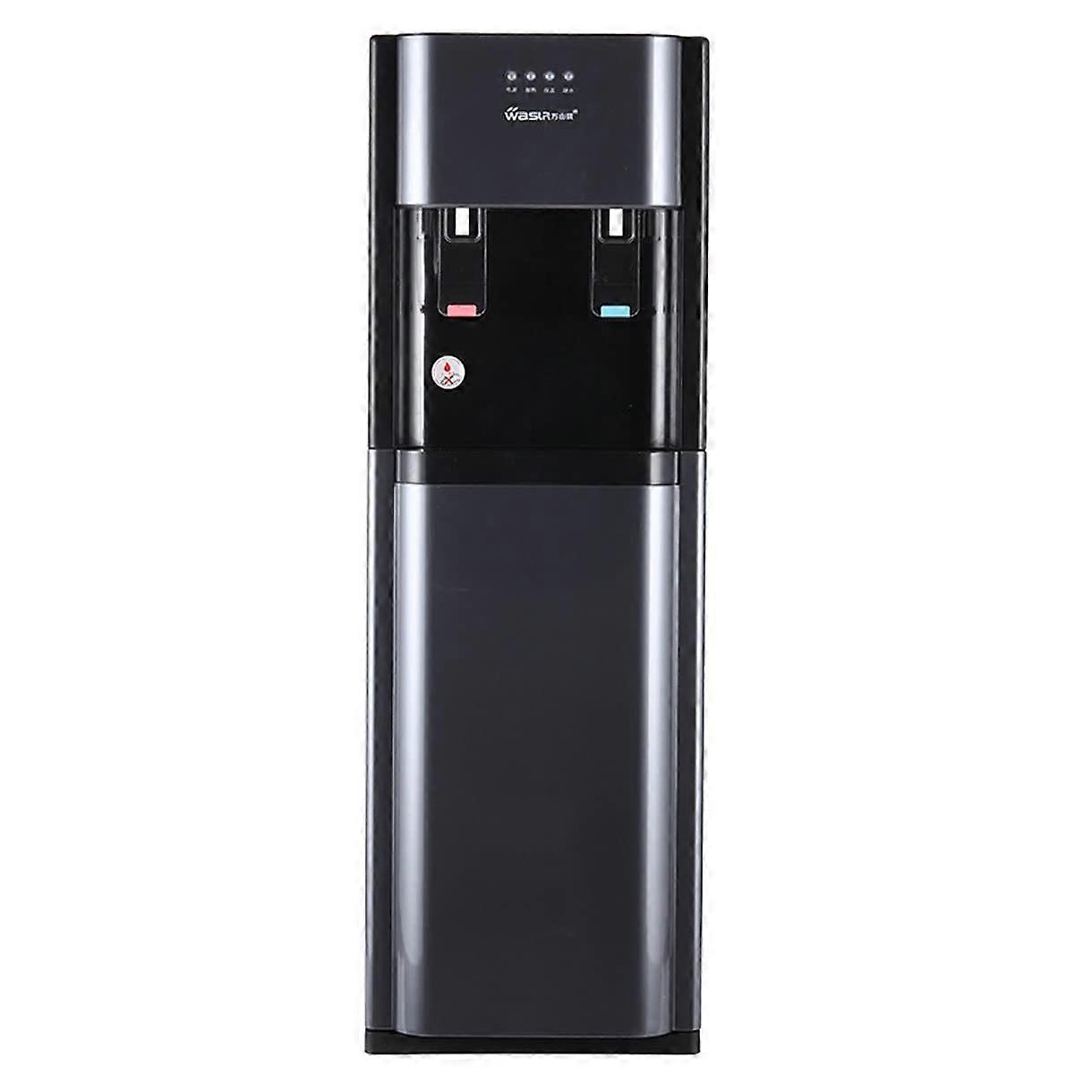 Bottom Loading Hot and Cold Water Dispenser with Instant Heating, Push Cup Operation, Warm Grey