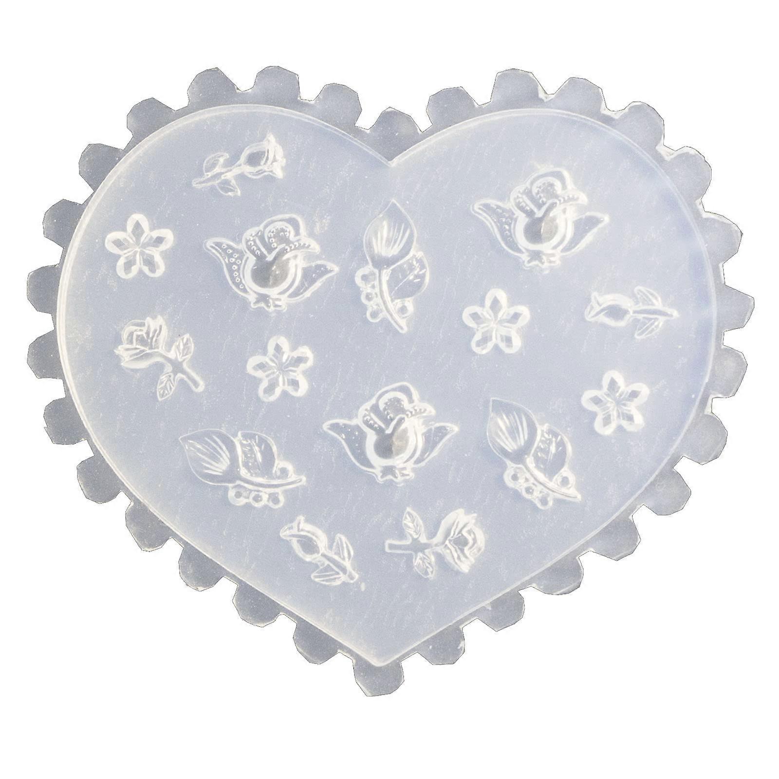 Nail Art Silicone Mold with Multiple 3D Patterns for Acrylic and Gel Nails, Reusable Design