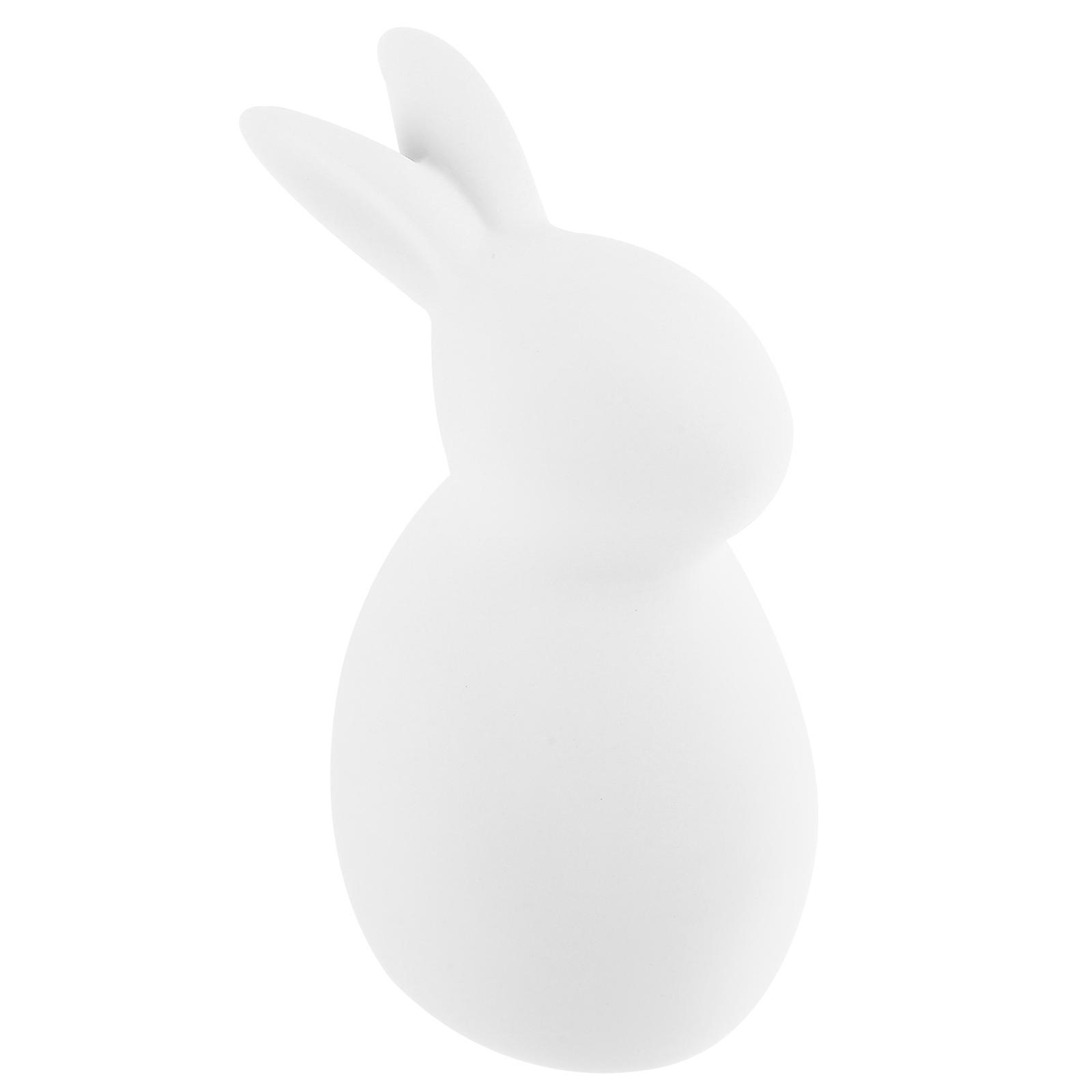 Ceramic Rabbit Ornament for Decor 1Pcs White Rabbit Desktop Decor