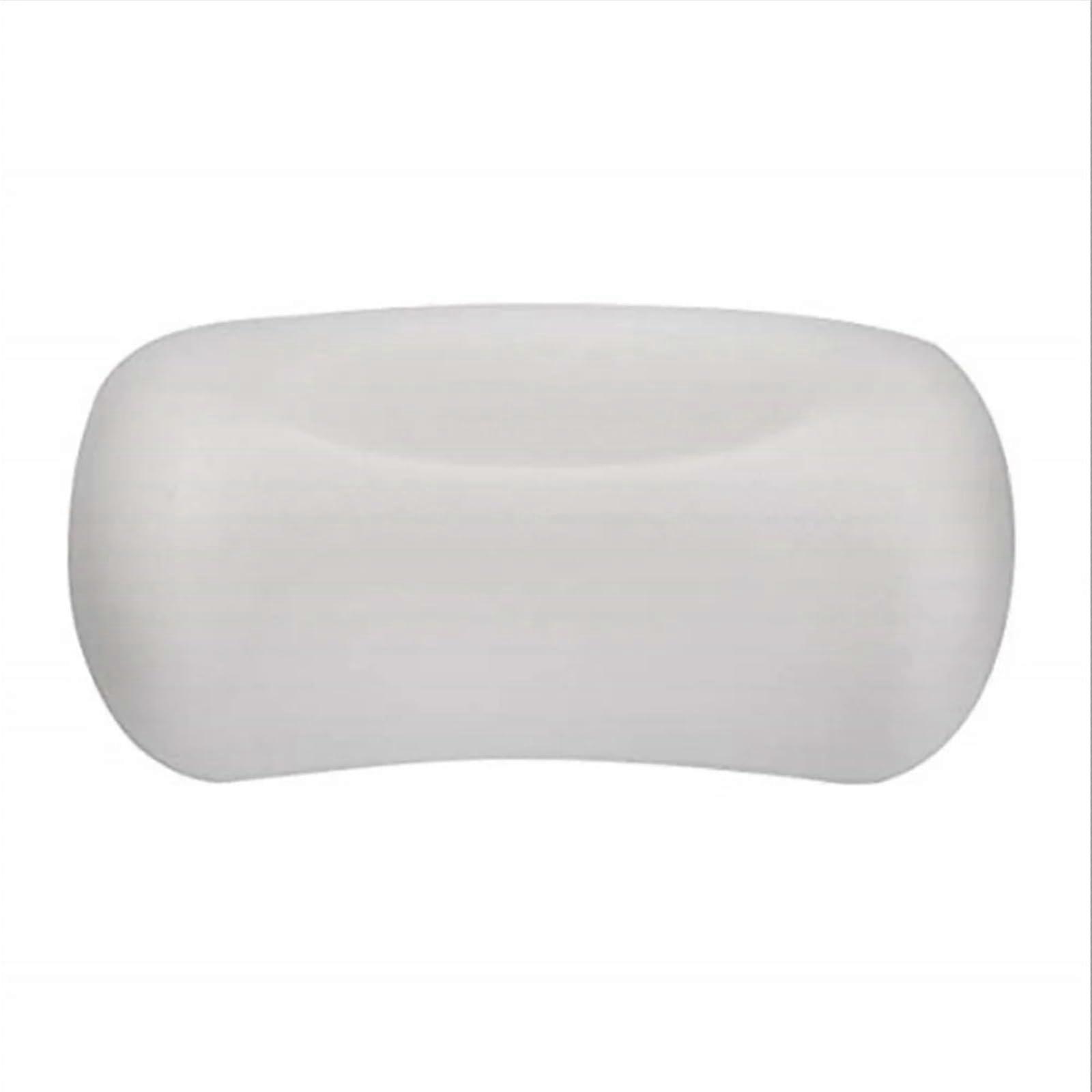 Bath Pillow Bathtub Headrest with Suction Cups, Waterproof Easy Clean Neck Support, White