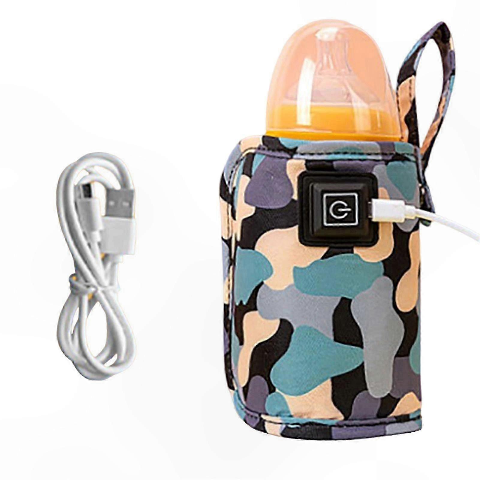 Portable USB Milk Bottle Warmer Insulated Heating Pouch