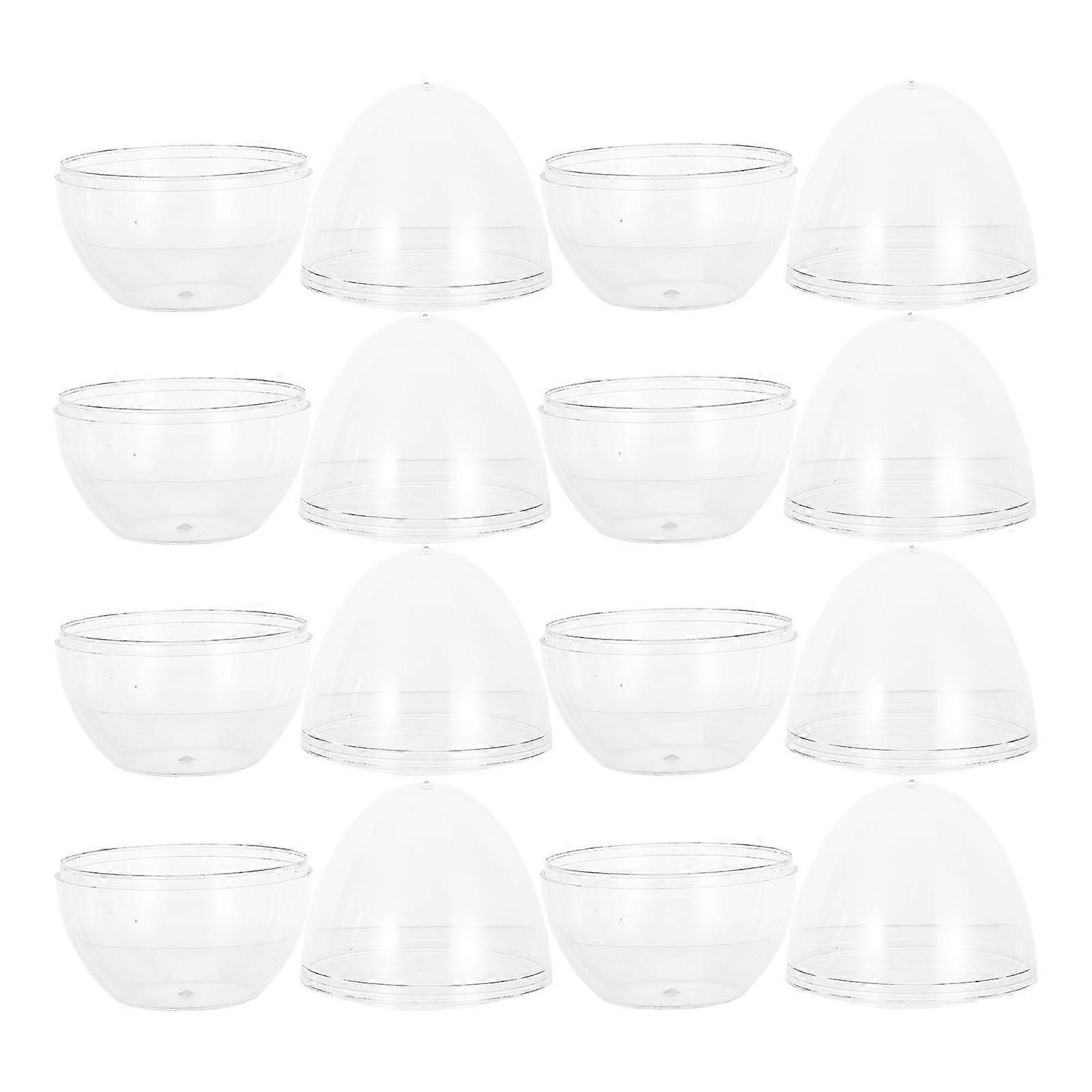Plastic Fillable Easter Eggs for Party Favors 48Pcs Clear Transparent Eggs