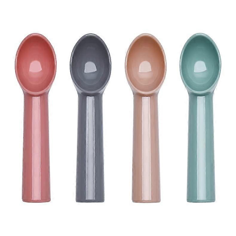 4 Pcs Plastic Ice Cream Scoop Set with Ergonomic Handle for MultiPurpose Kitchen Use