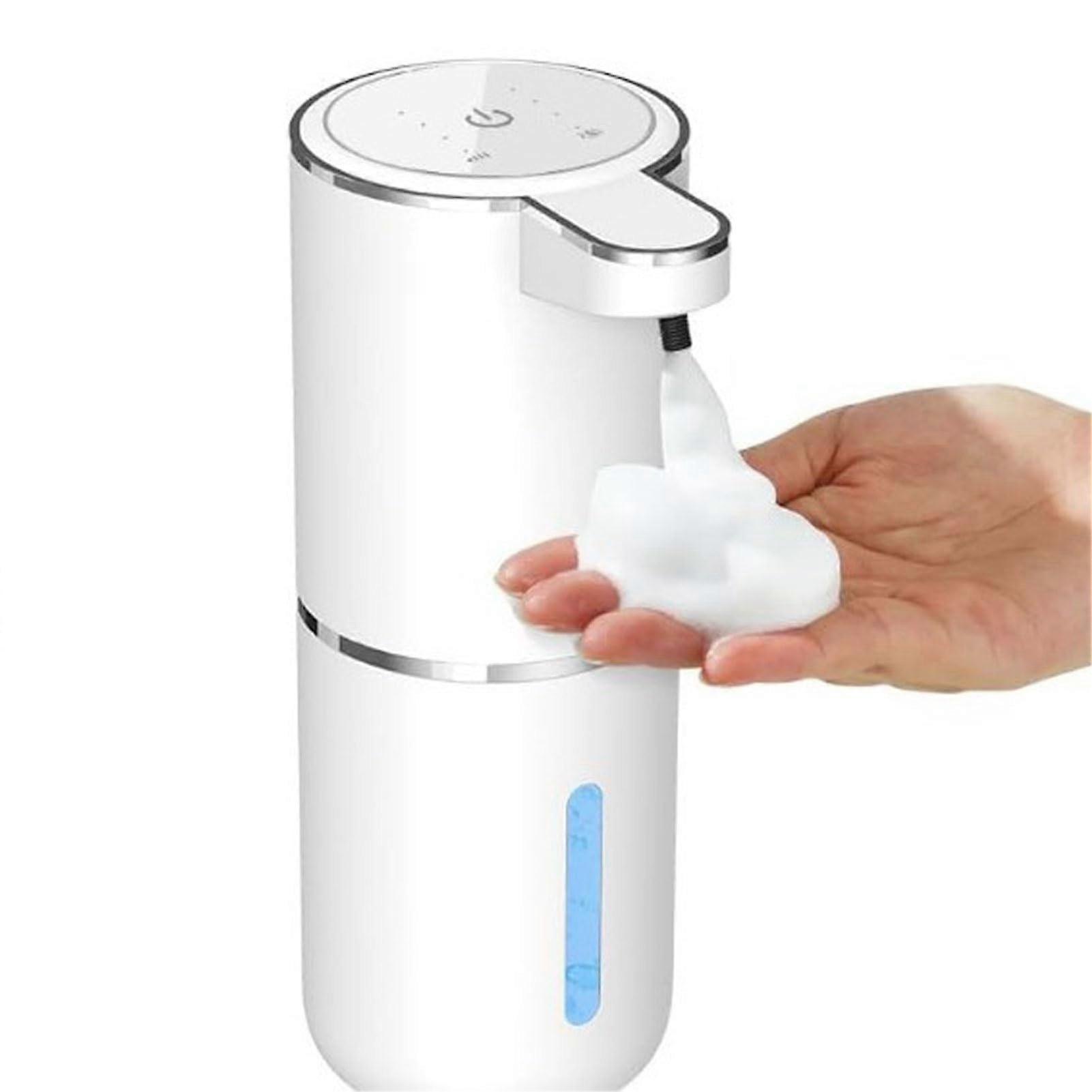 Automatic Soap Dispenser with Touchless Smart Sensor, USB Rechargeable, IPX5 Waterproof, White