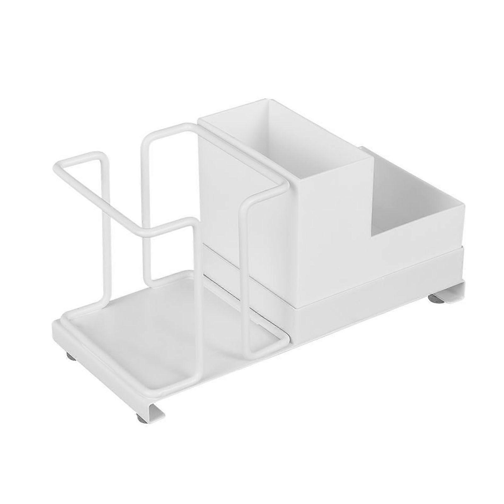 Coffee Cup Holder and Station Organizer, Space Saving Multifunctional Kitchen and Office Rack, White
