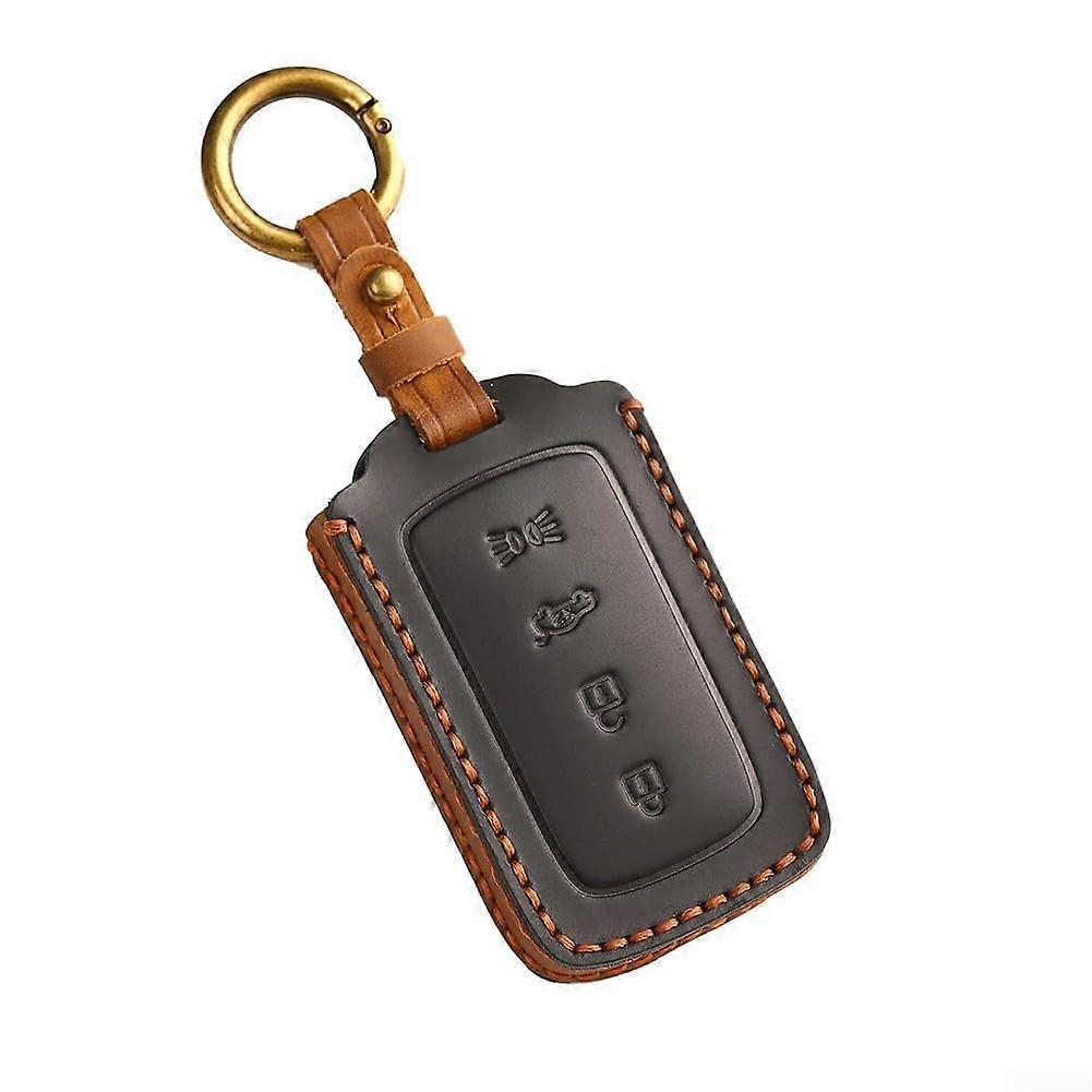Leather Key Cover Black with Full Coverage Protection and Precise Button Alignment for Maserati