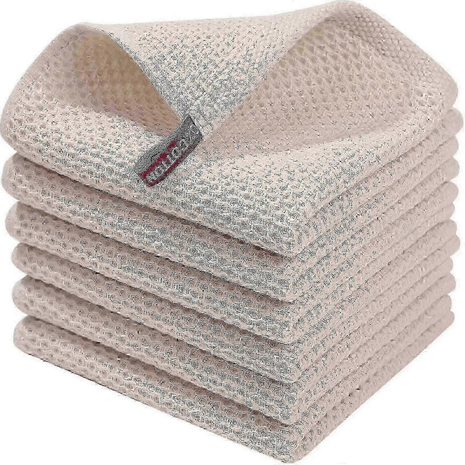 100% cotton dishcloths for kitchen 6-pack with loop