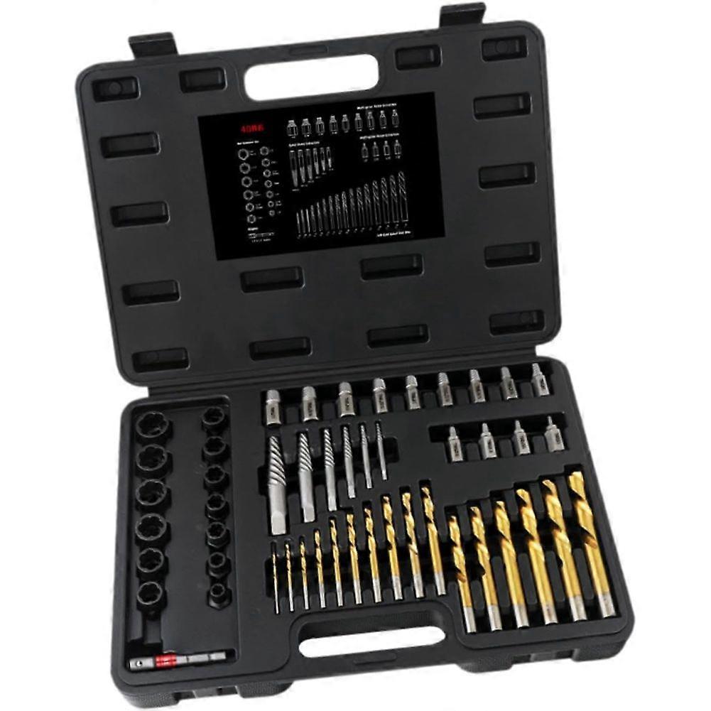 49x Extractor Kit Hand It Repair Screw Extractor Set Portable Case for Electronics Socket Screws