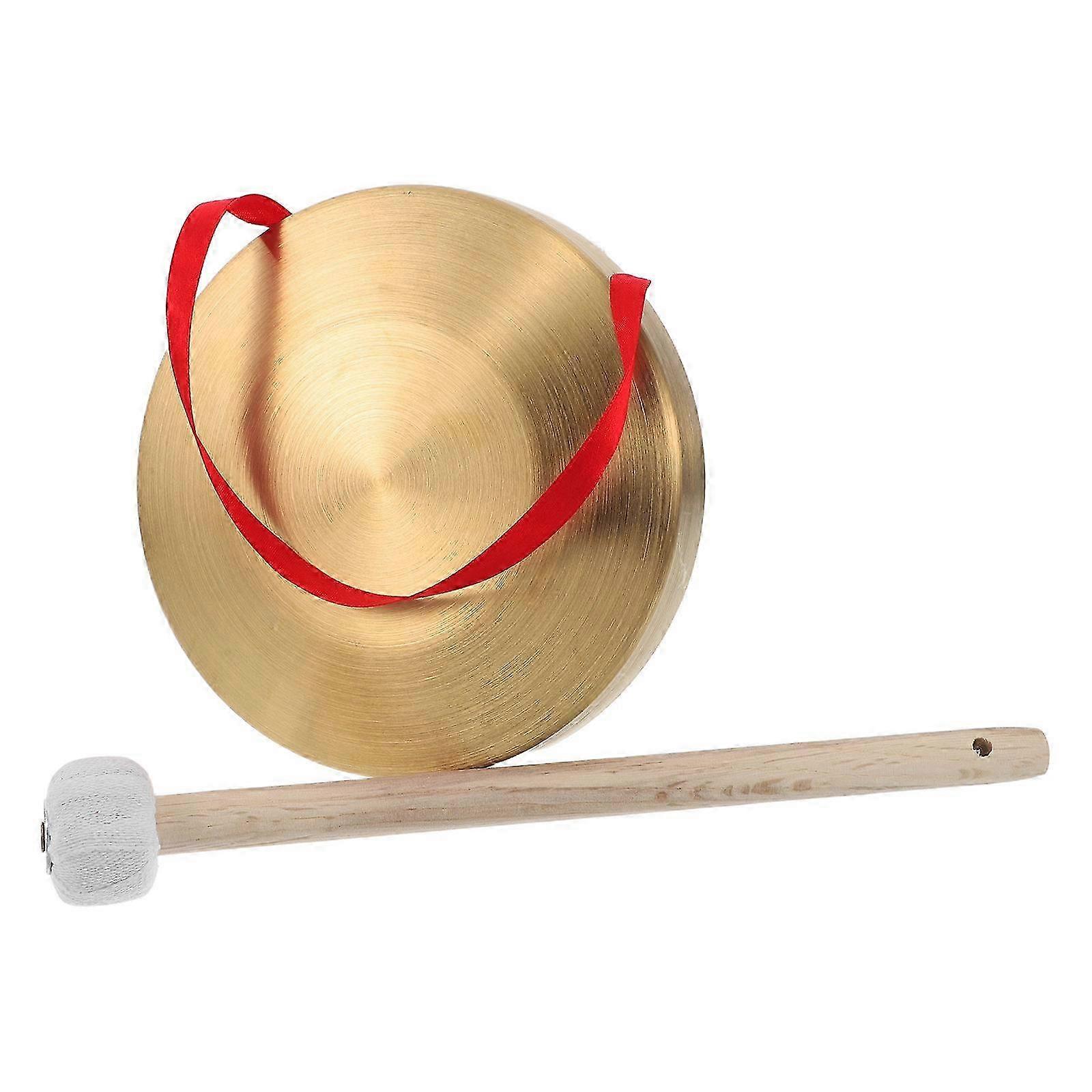 Chinese Mini Copper Gong Set with Mallet for Hand Percussion